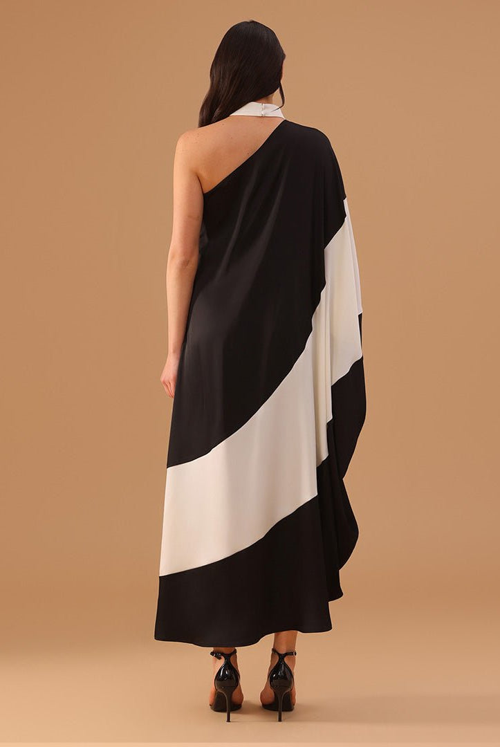 One Sleeve Crepe Kaftan - shopaleena
