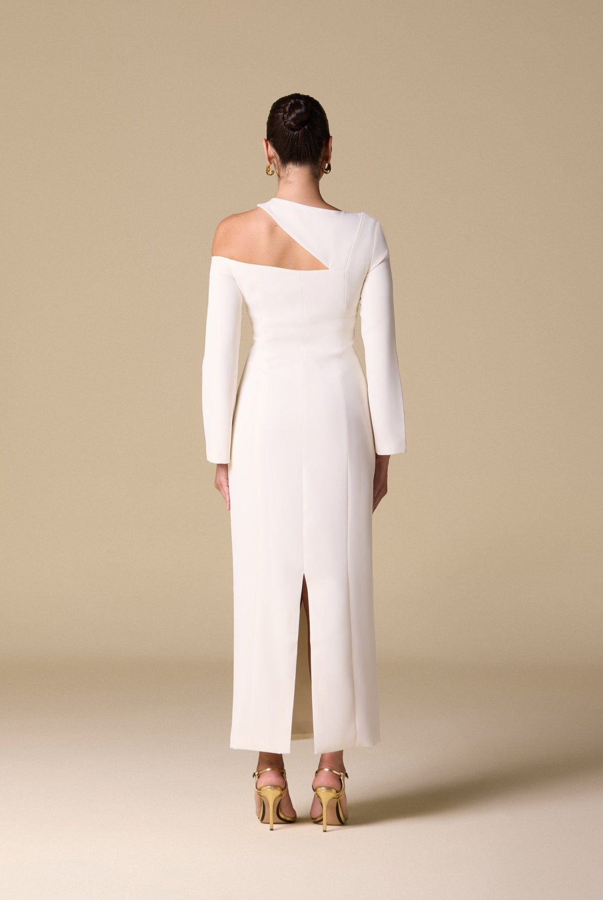 Open Shoulder Maxi Dress - shopaleena