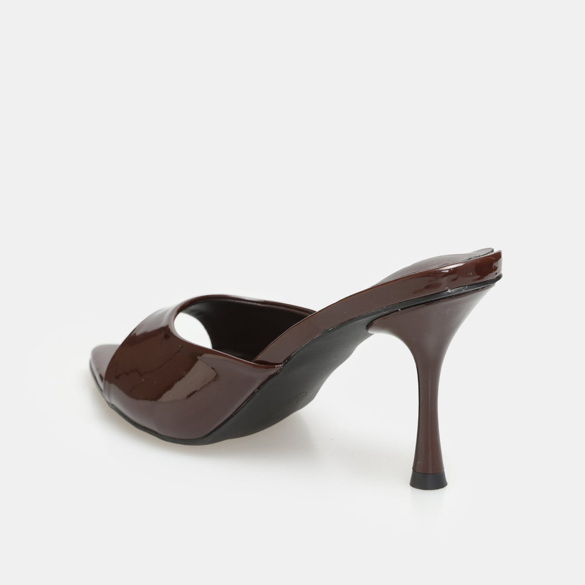 Patent Leather High Heel Mules - shopaleena