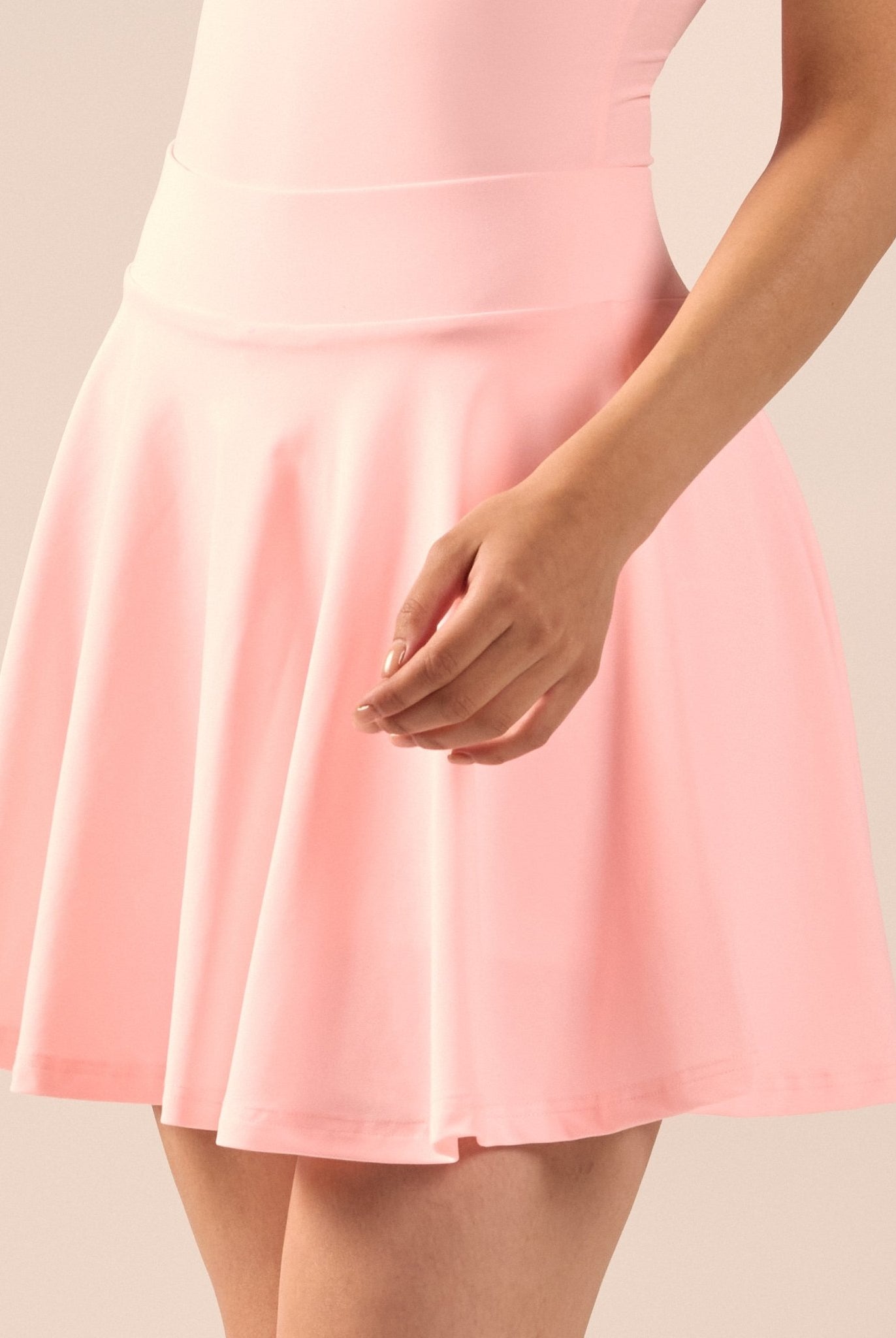 Pink A-line swim skirt - shopaleena