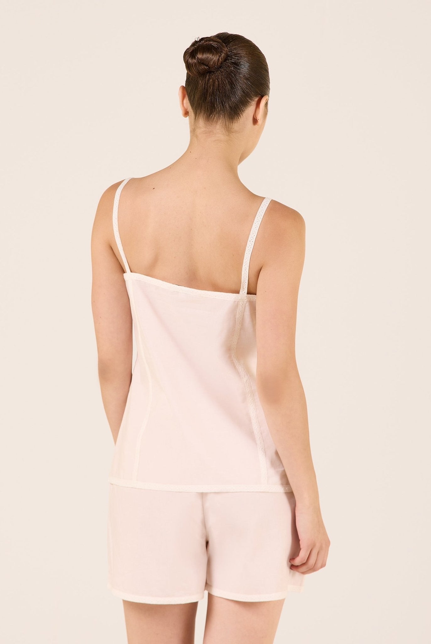 Pink Cotton Crochet Lace Trim Top - shopaleena