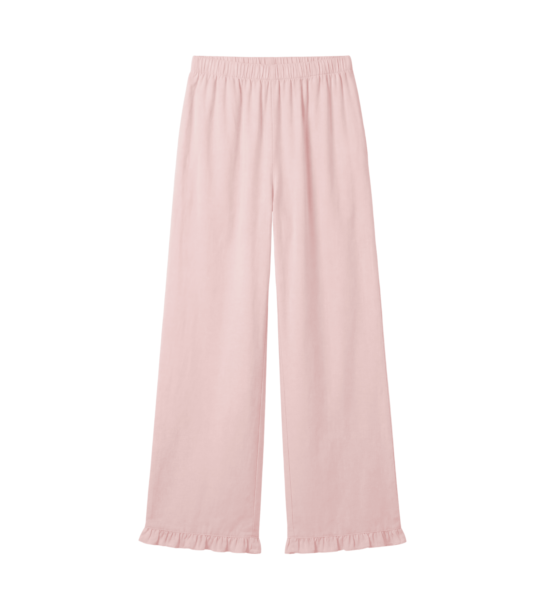 Pink Cotton Ruffle Pants For Kids - shopaleena