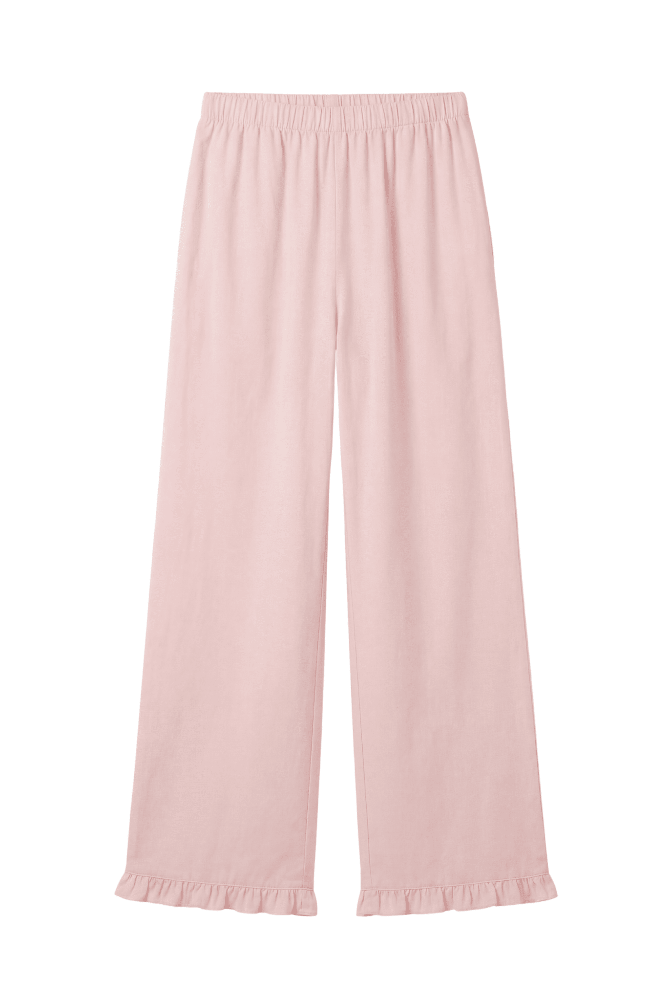 Pink Cotton Ruffle Pants For Kids - shopaleena