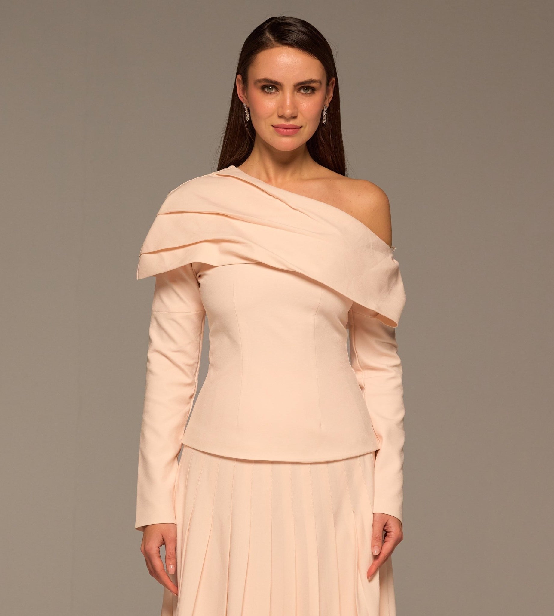 Pink Dropped Shoulder Long Sleeve Top - shopaleena