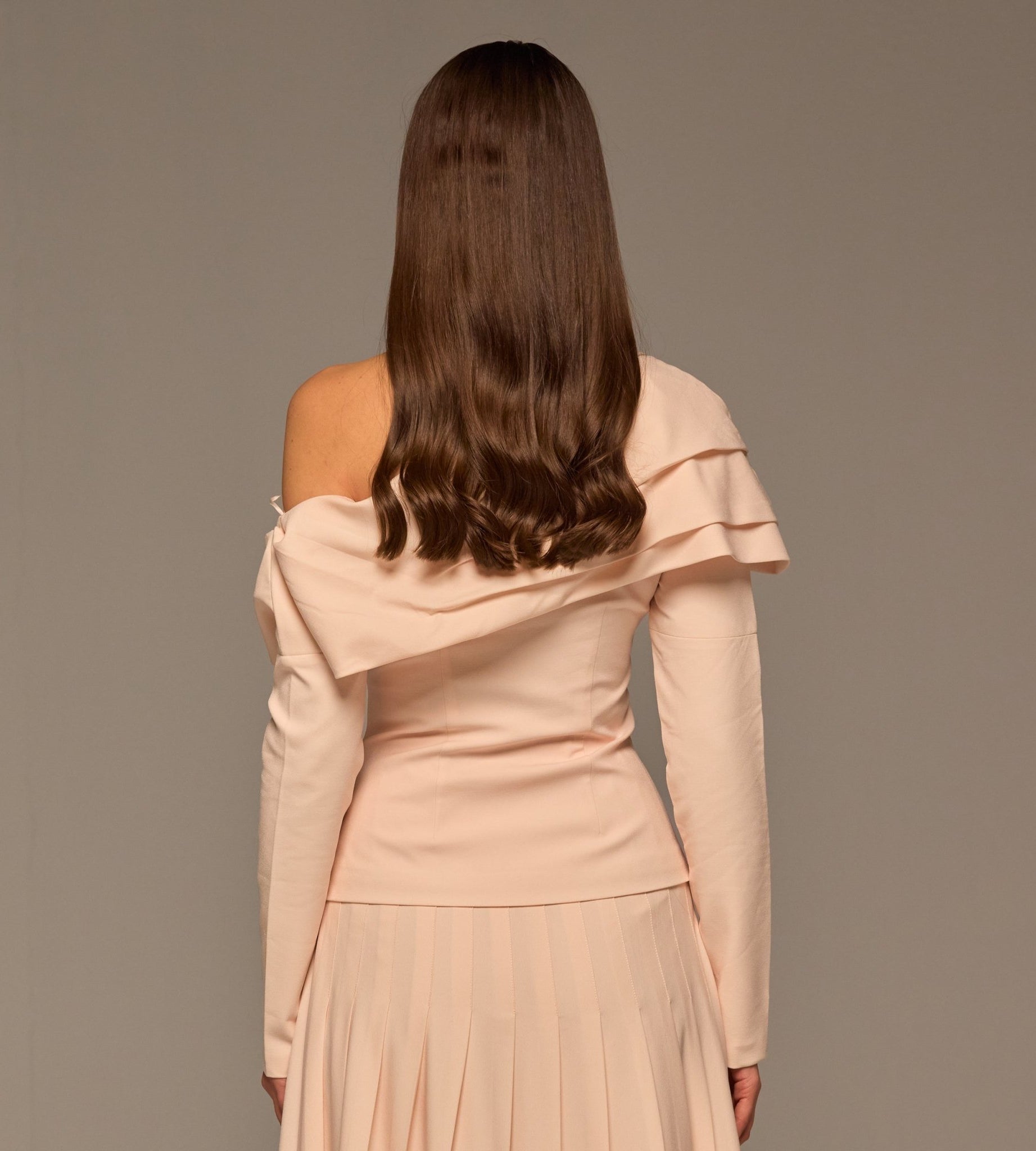 Pink Dropped Shoulder Long Sleeve Top - shopaleena