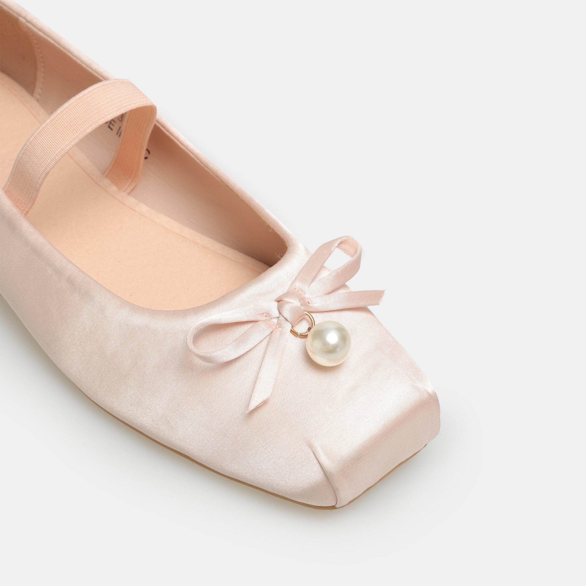 Pink Satin Bow Ballet Flats - shopaleena