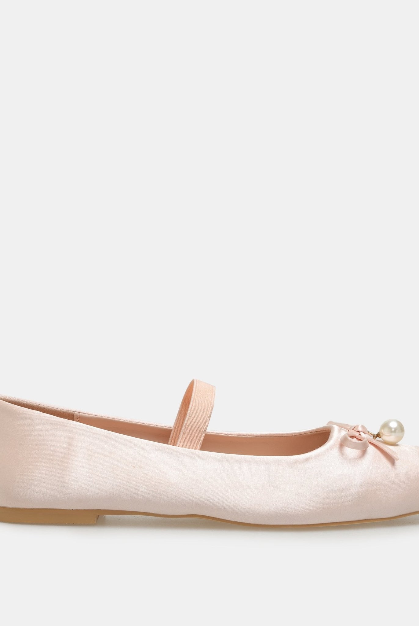 Pink Satin Bow Ballet Flats - shopaleena