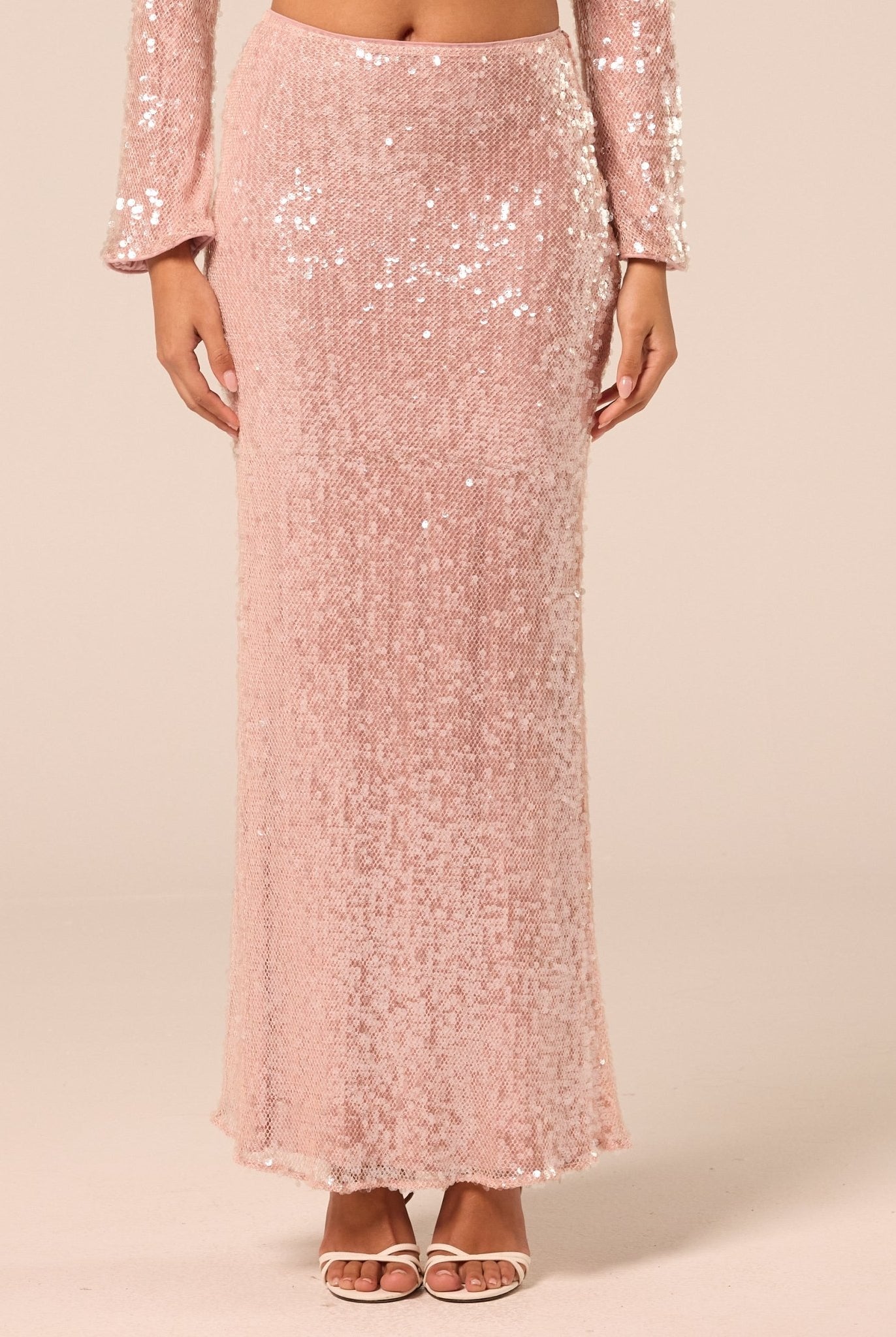 Pink Sequin Mermaid Skirt - shopaleena