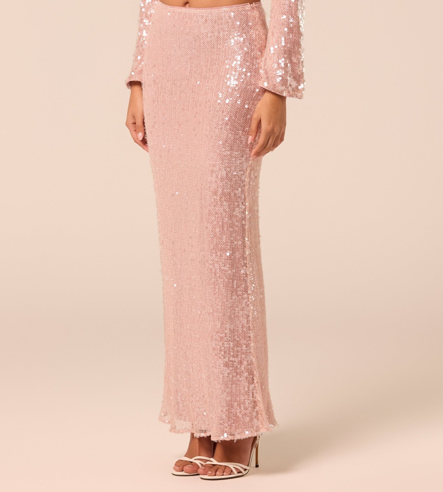 Pink Sequin Mermaid Skirt - shopaleena