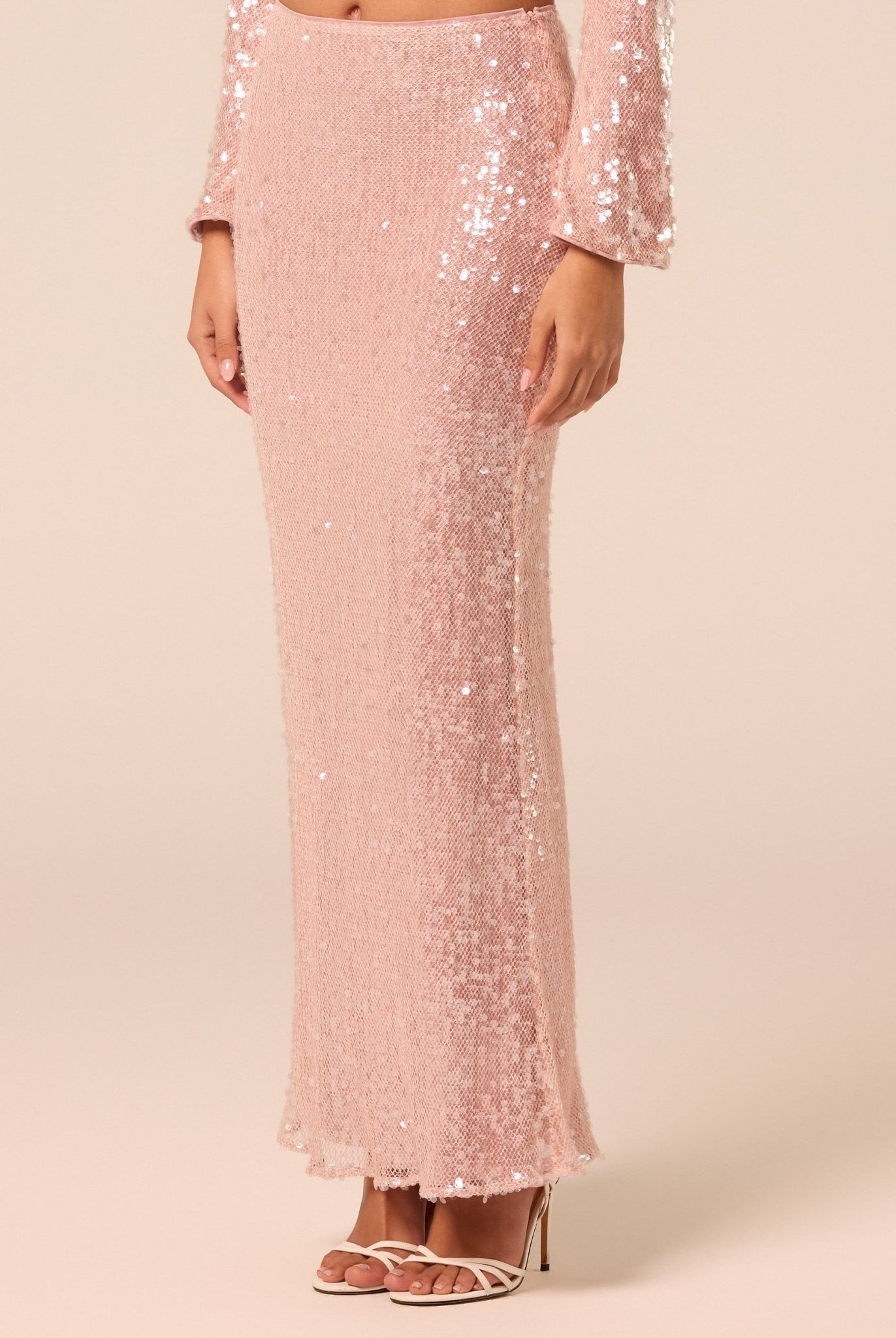 Pink Sequin Mermaid Skirt - shopaleena