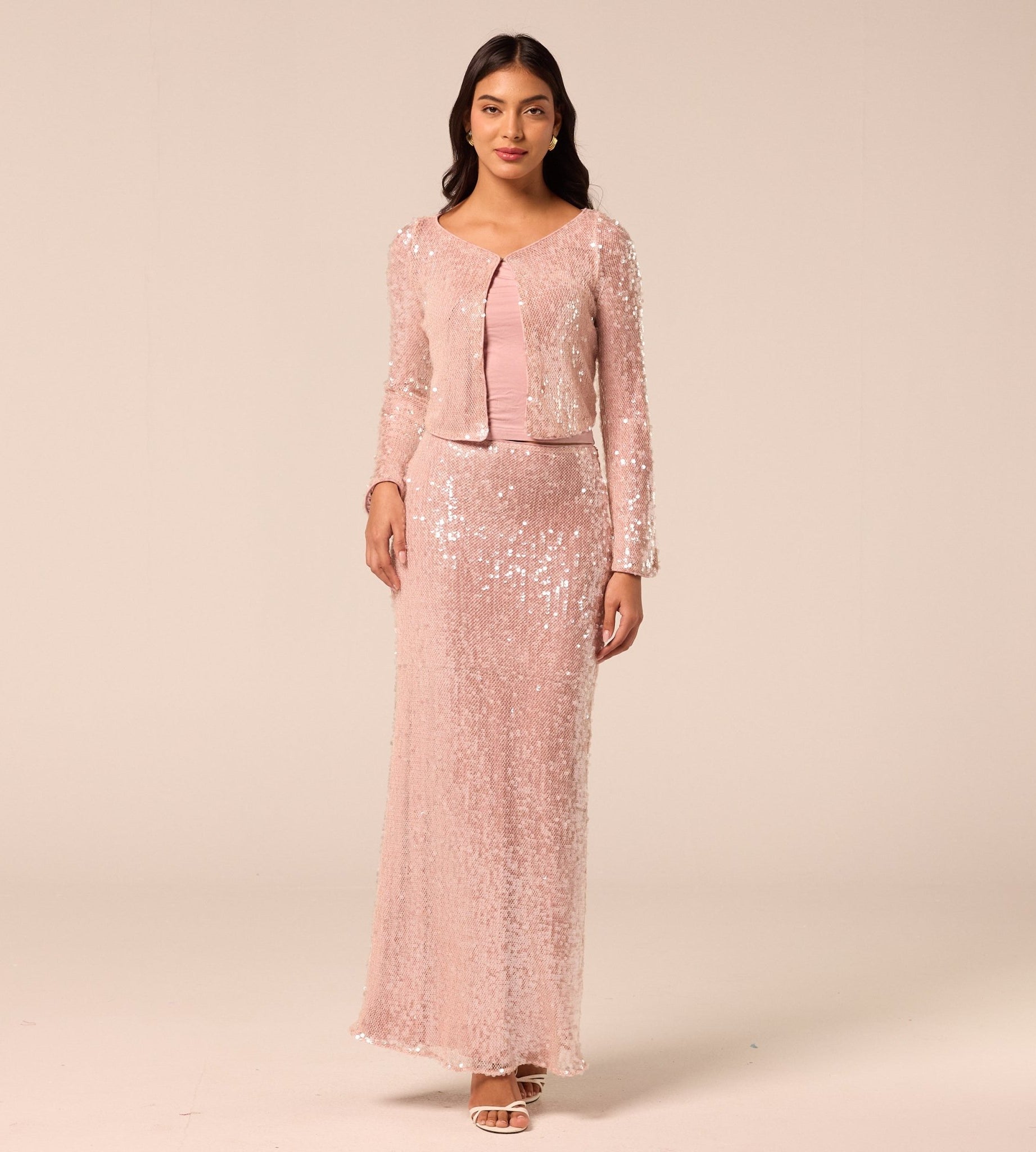Pink Sequin Mermaid Skirt - shopaleena