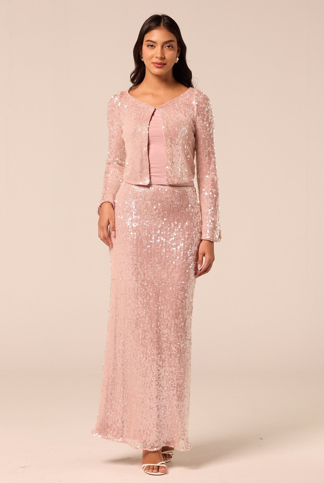 Pink Sequin Mermaid Skirt - shopaleena