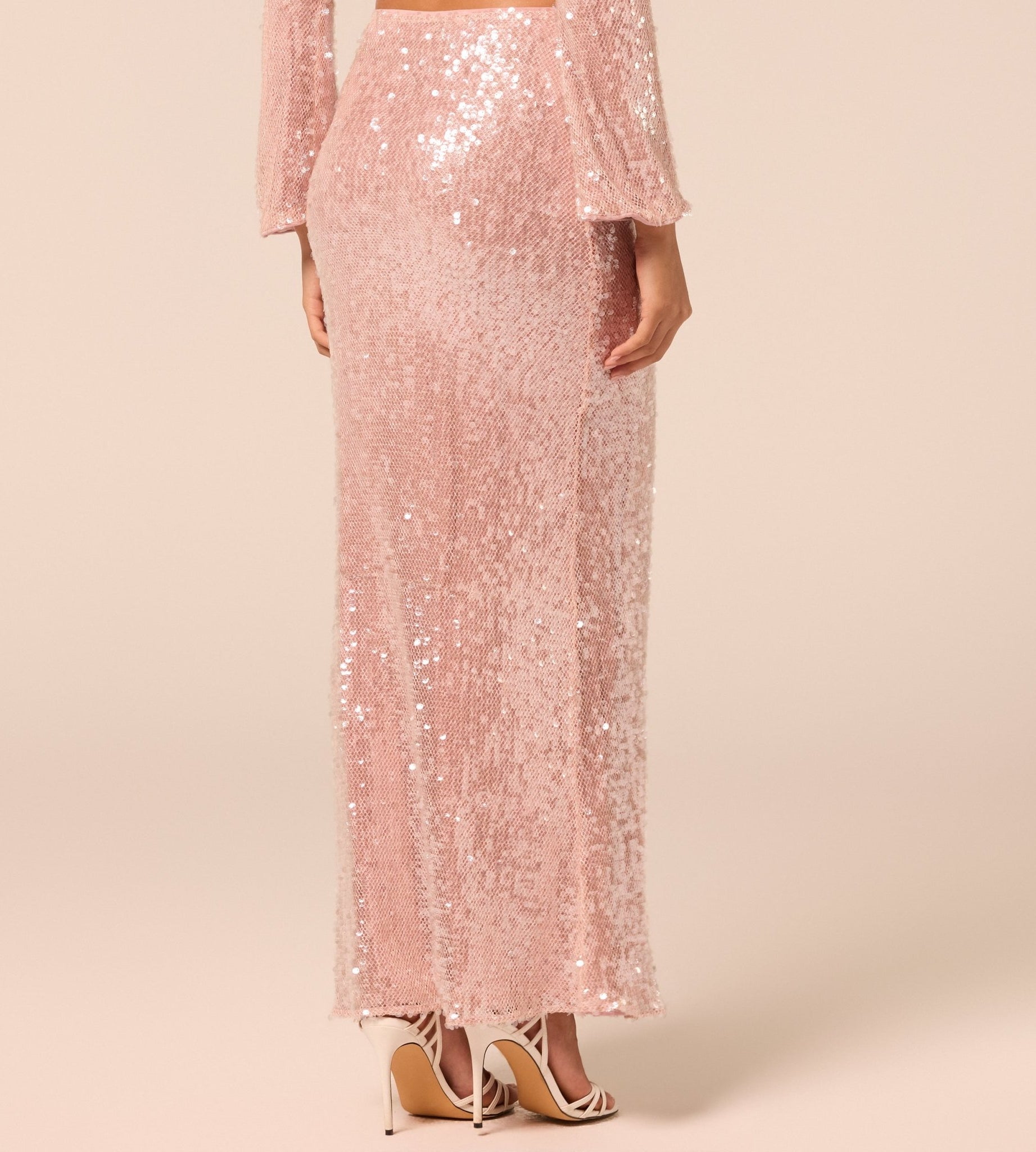 Pink Sequin Mermaid Skirt - shopaleena