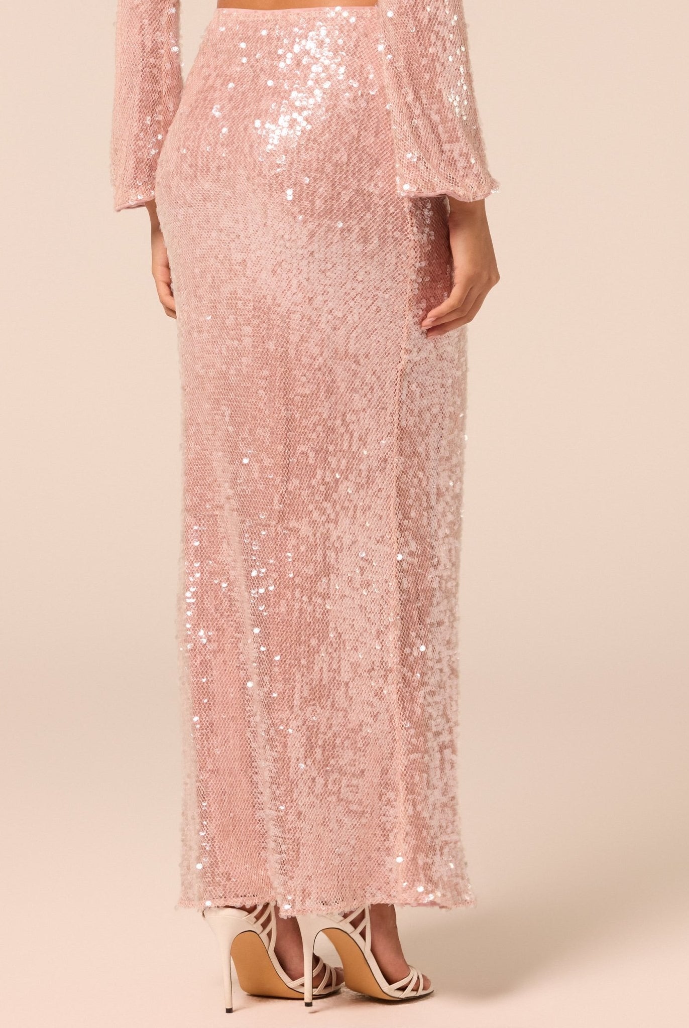 Pink Sequin Mermaid Skirt - shopaleena