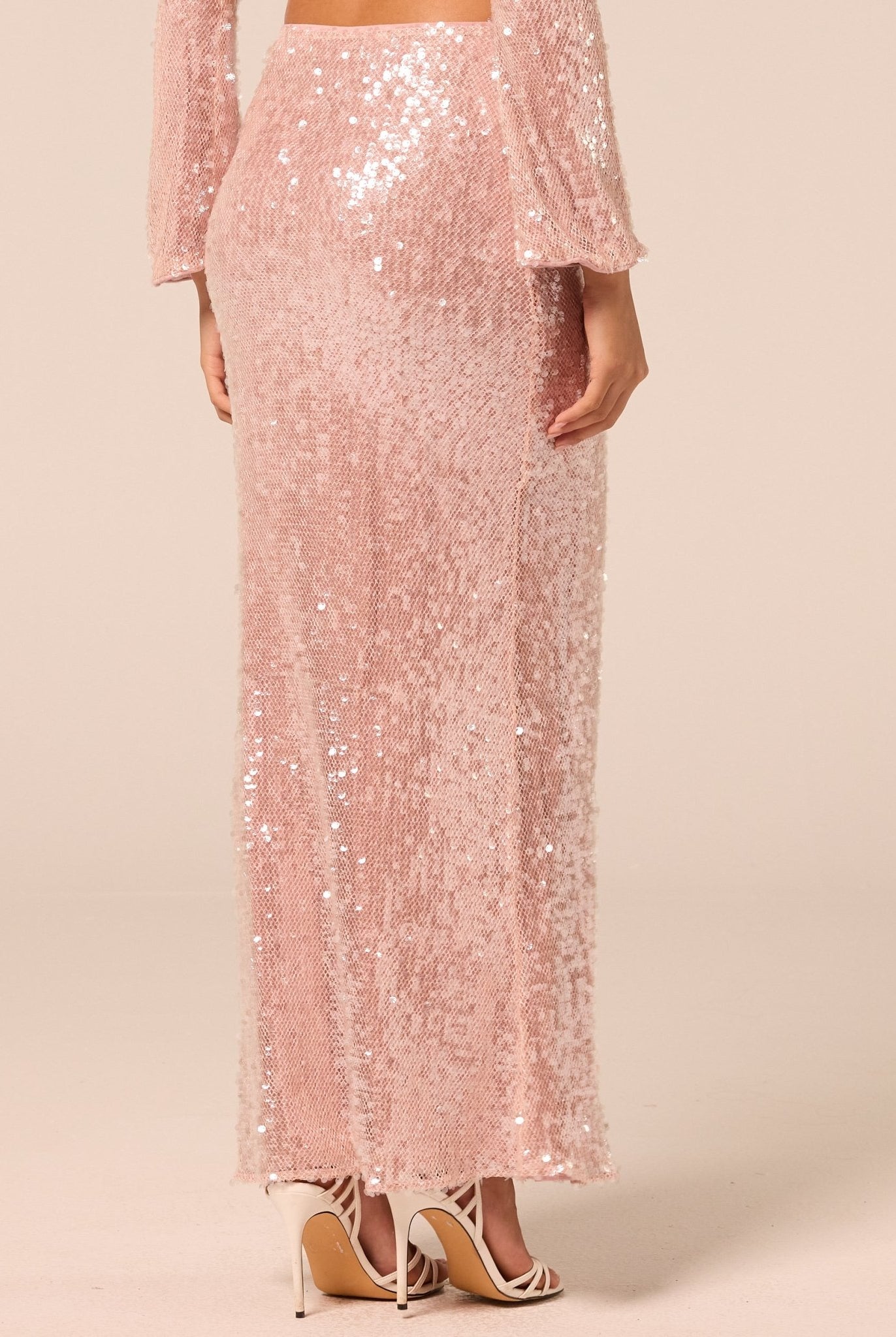 Pink Sequin Mermaid Skirt - shopaleena