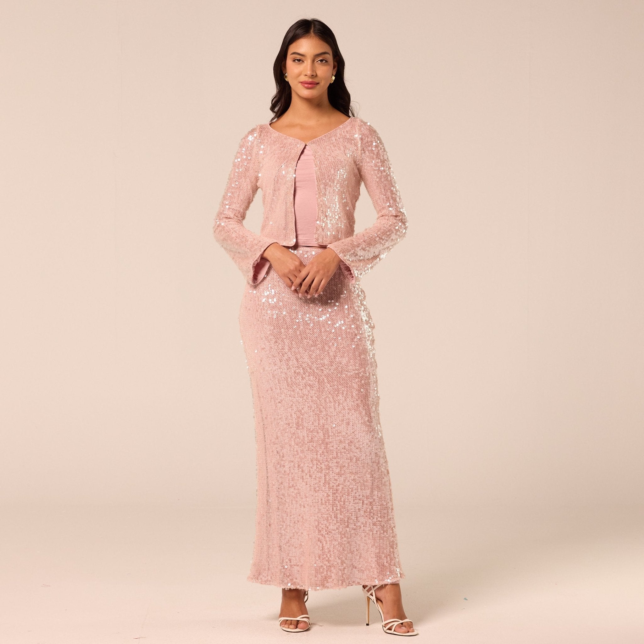 Pink Sequin Mermaid Skirt - shopaleena