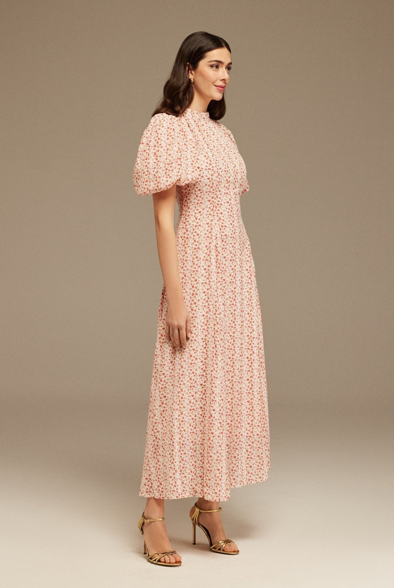 Pleated Midi Short Sleeve Dress - shopaleena