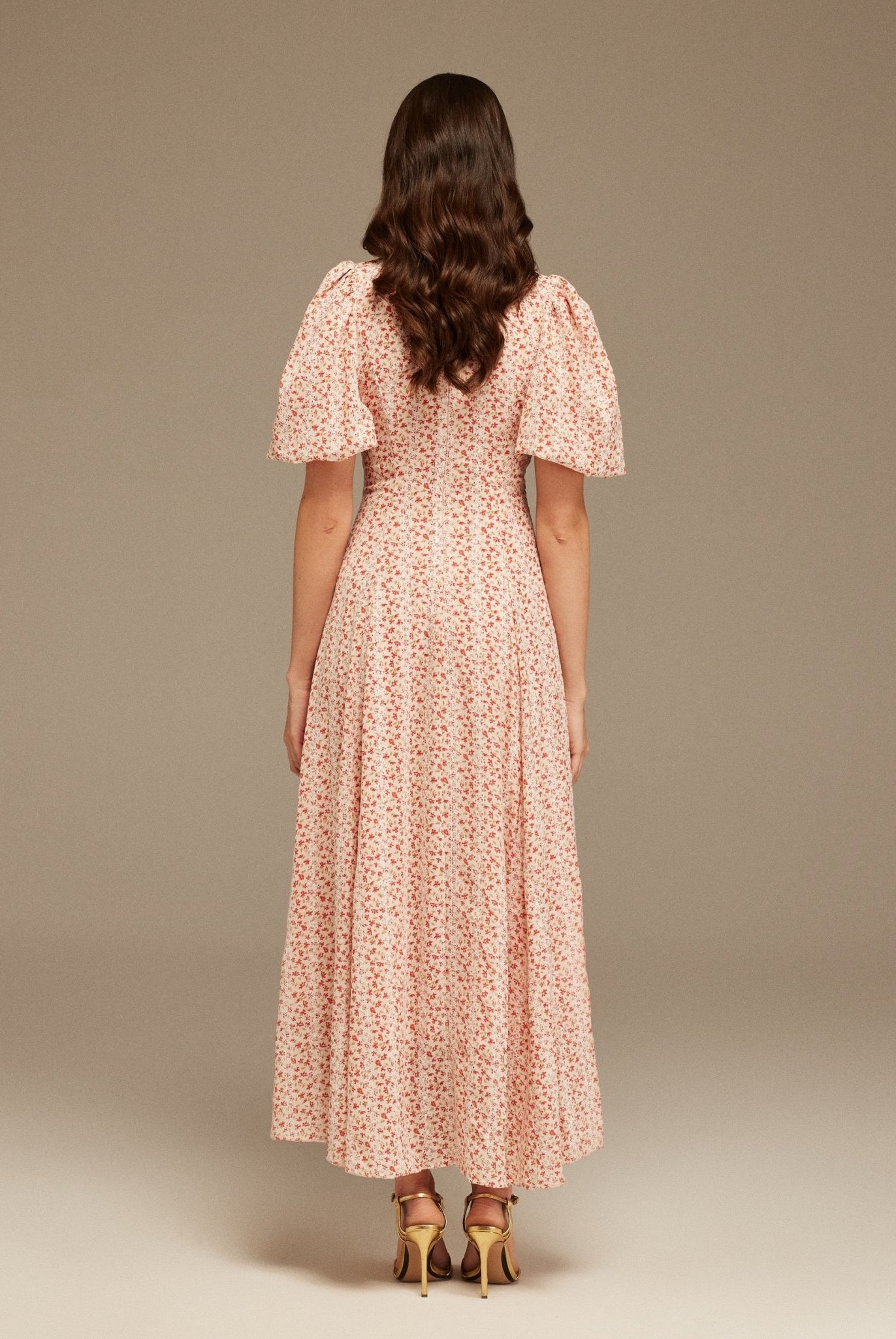 Pleated Midi Short Sleeve Dress - shopaleena