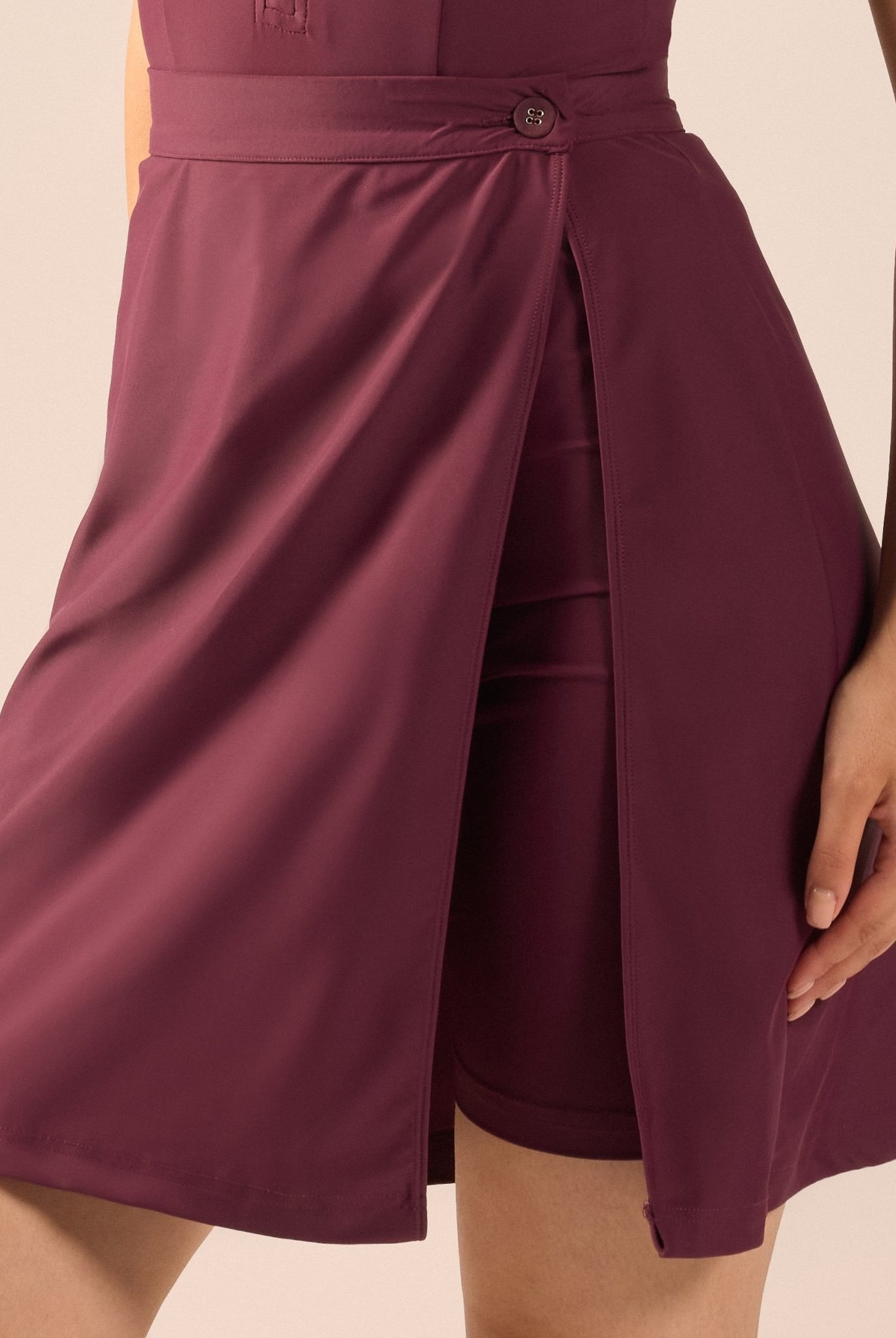 Plum Straight Swim Skirt - shopaleena