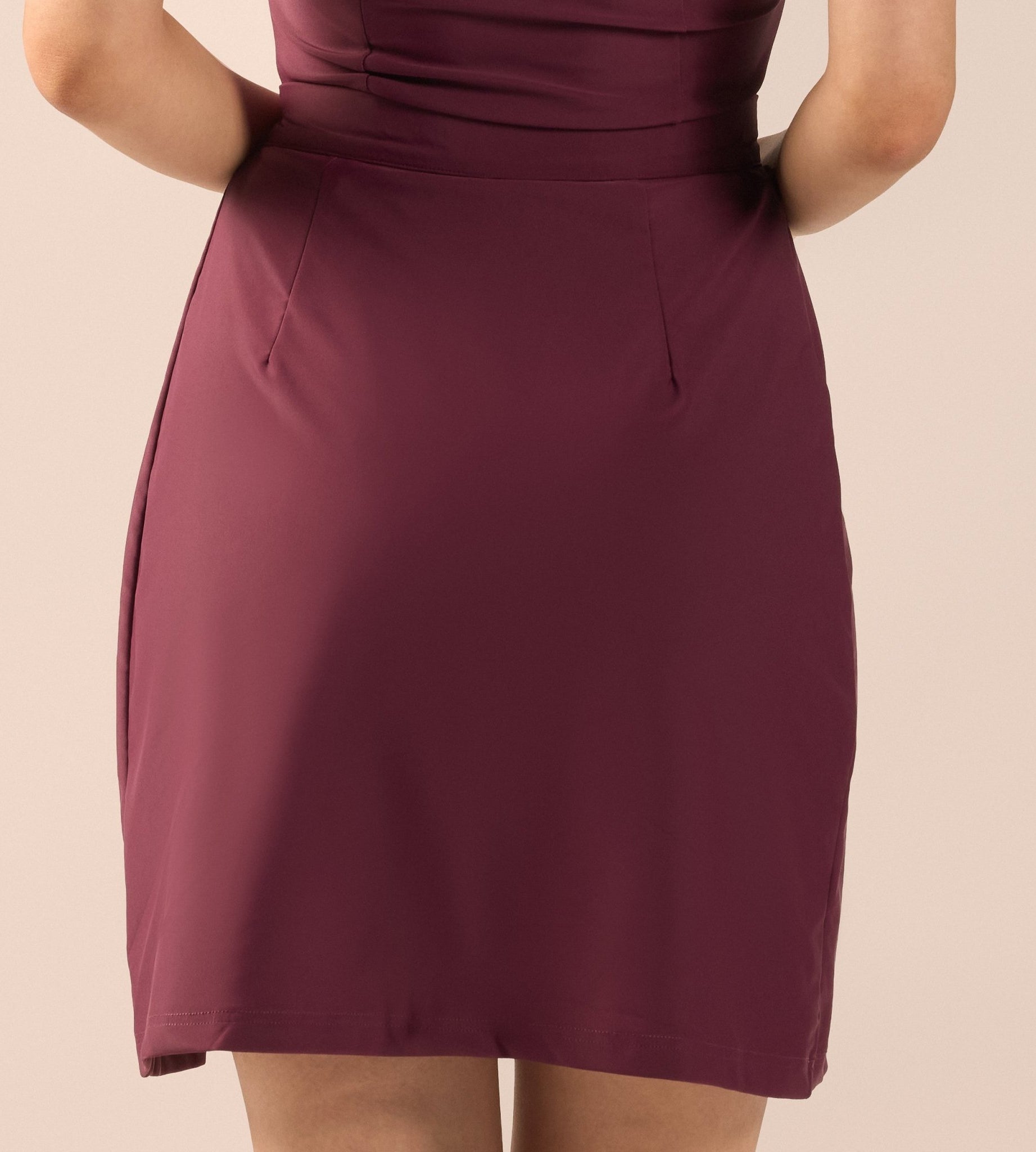 Plum Straight Swim Skirt - shopaleena