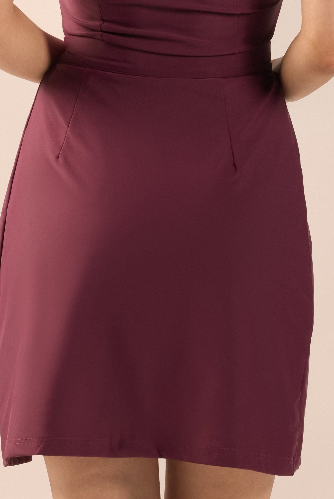 Plum Straight Swim Skirt - shopaleena