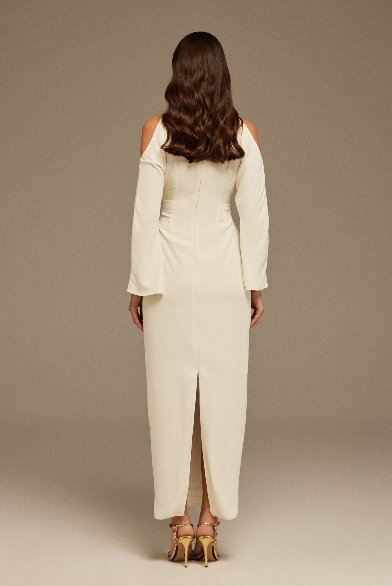 Poet Shoulder Long Sleeve Maxi Dress - shopaleena