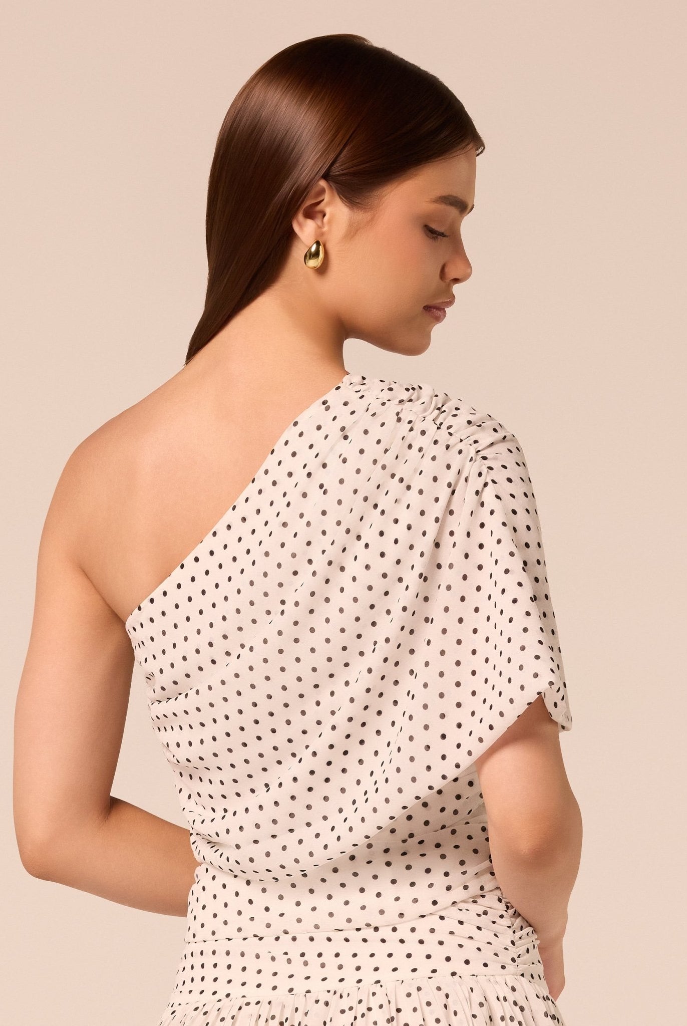 Polka Dot Chiffon Top - shopaleena