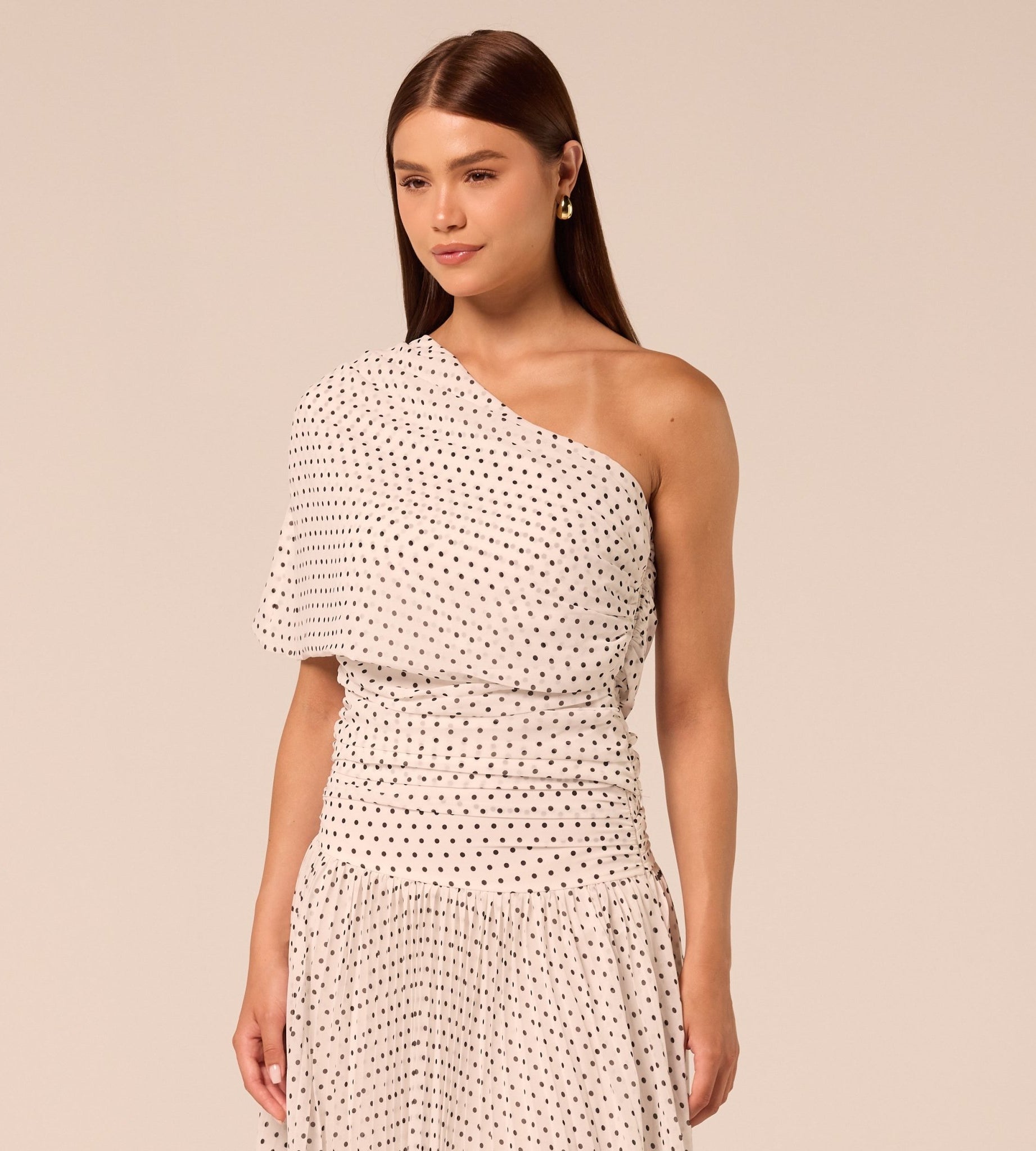 Polka Dot Chiffon Top - shopaleena