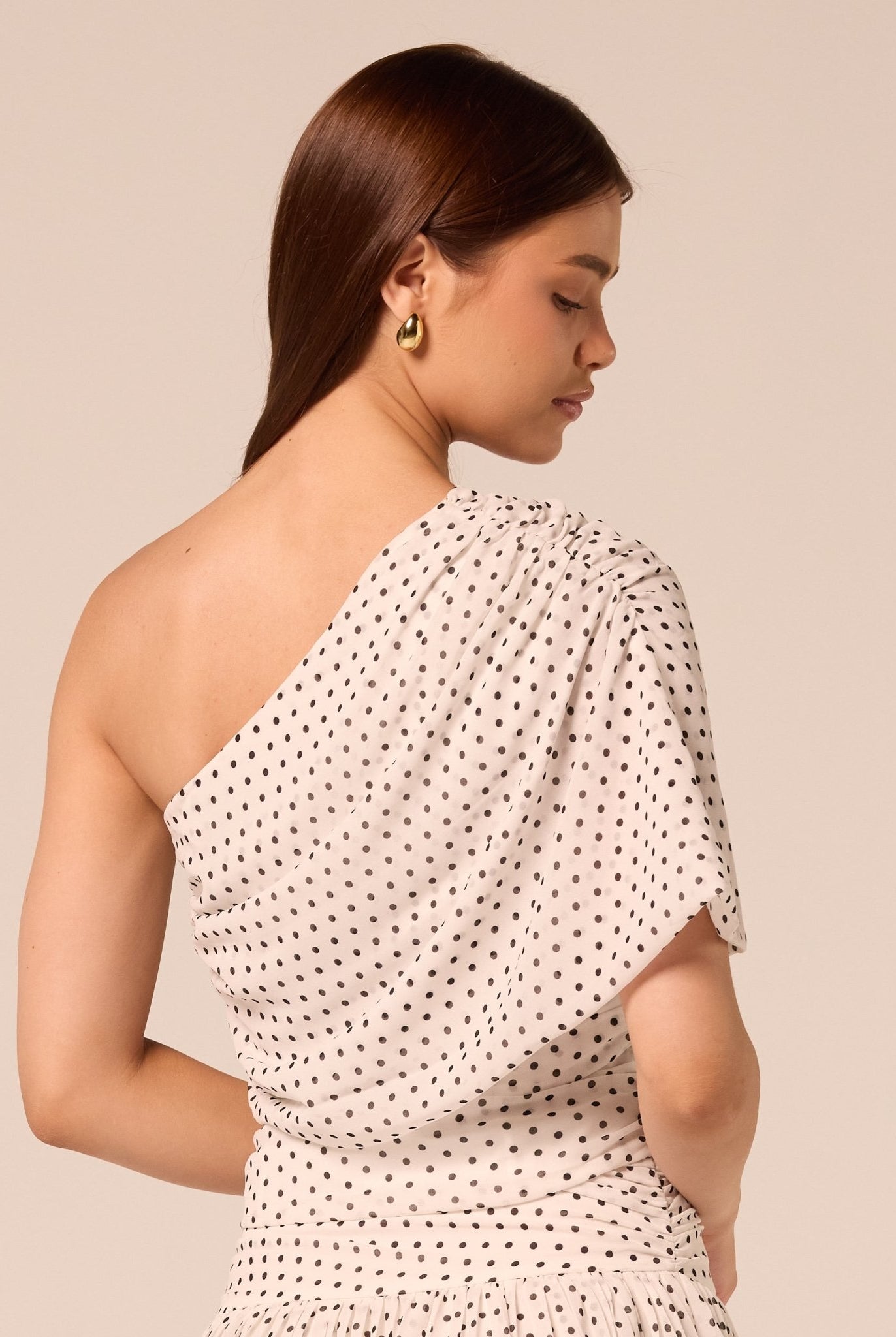 Polka Dot Chiffon Top - shopaleena