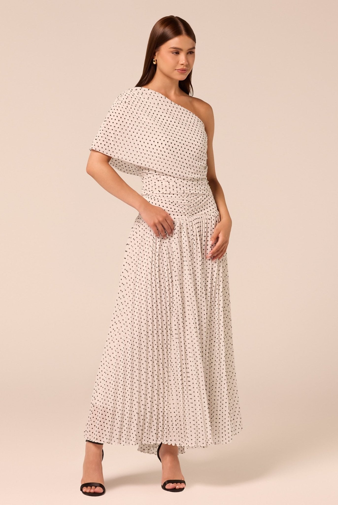 Polka Dot Chiffon Top - shopaleena