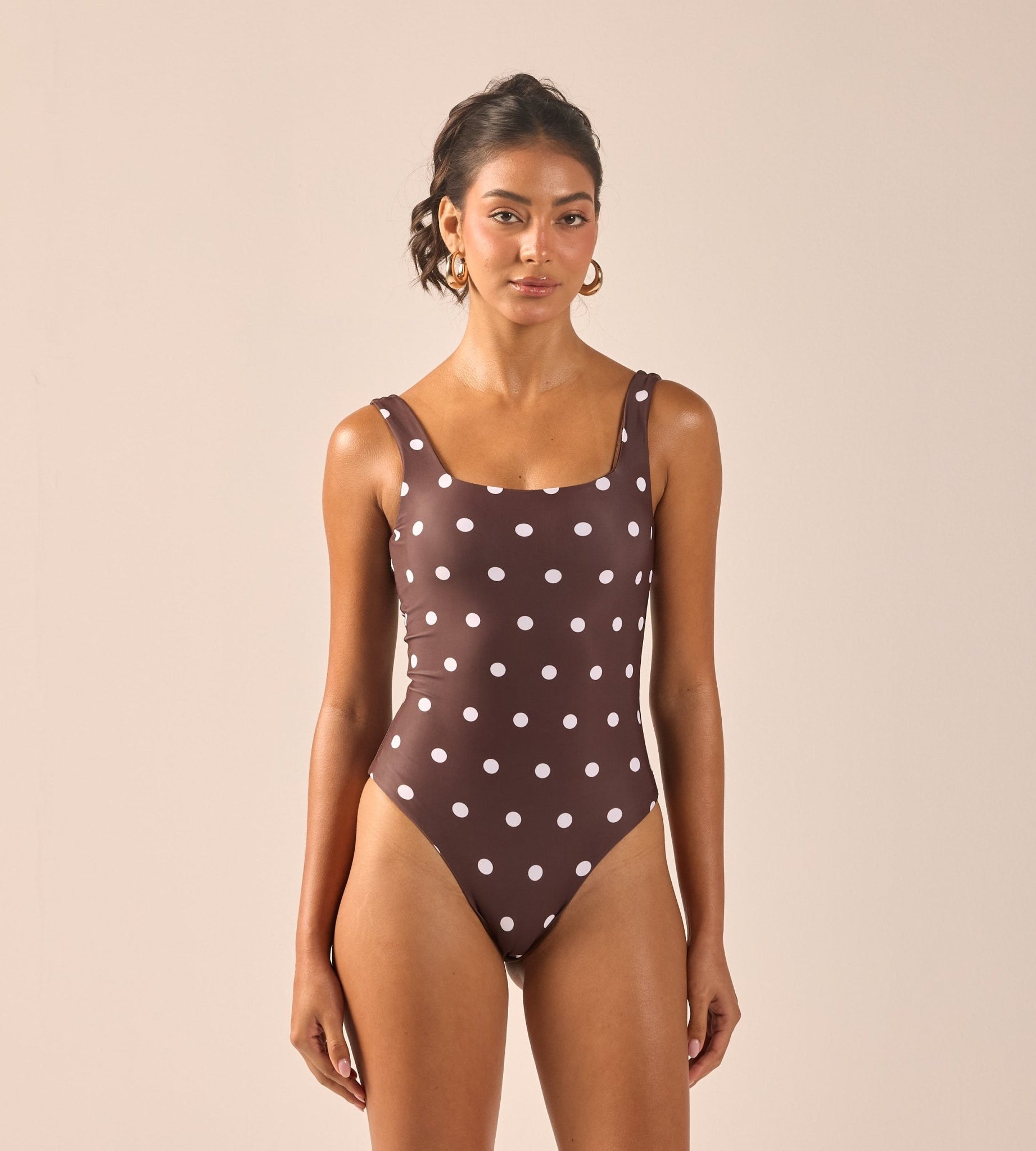 Polka Dot One Piece Swimsuit - shopaleena