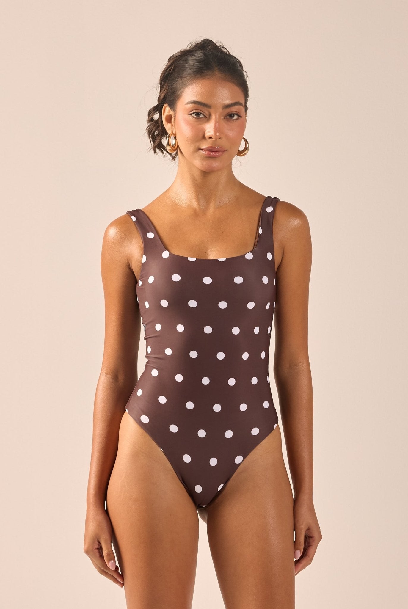 Polka Dot One Piece Swimsuit - shopaleena