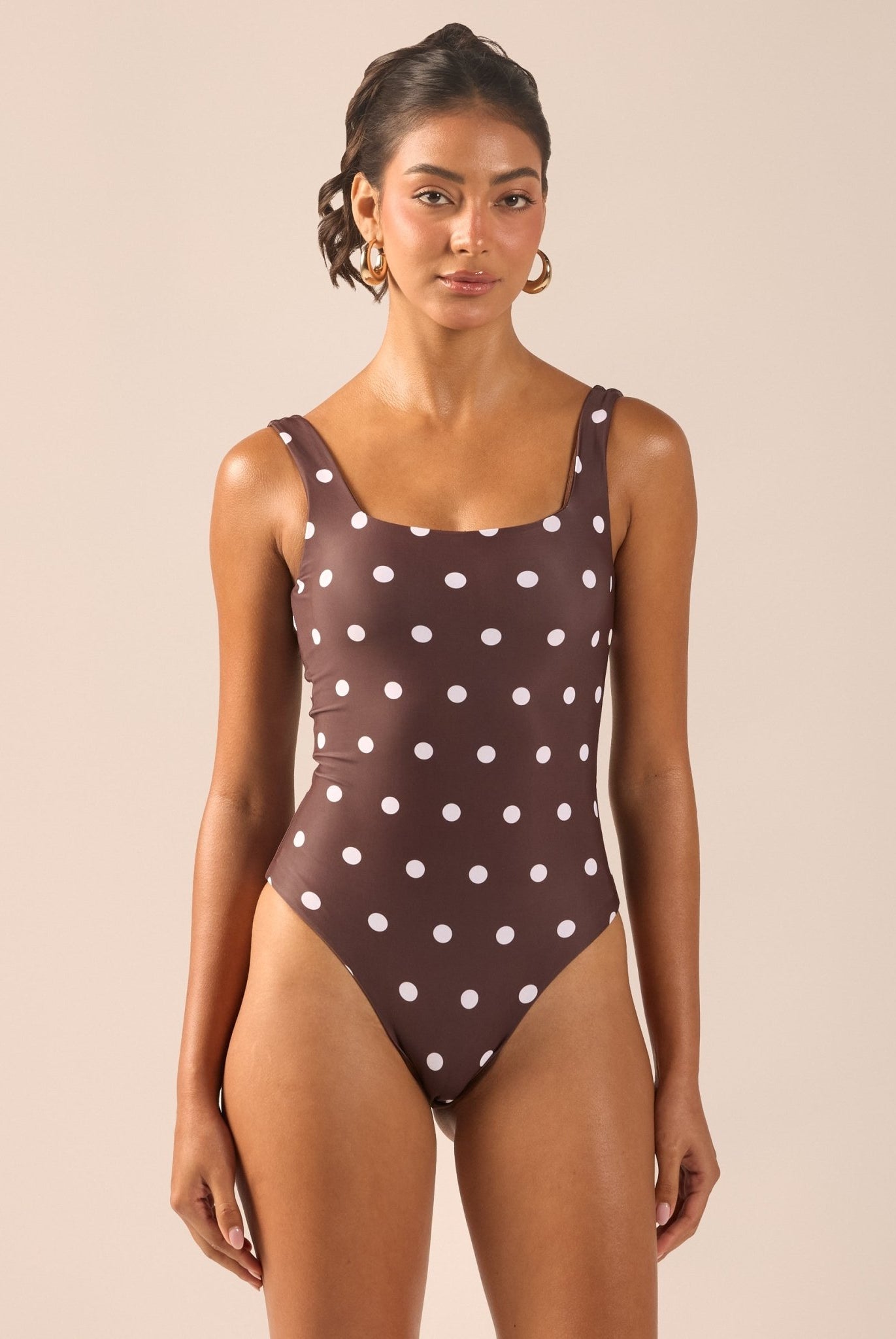 Polka Dot One Piece Swimsuit - shopaleena