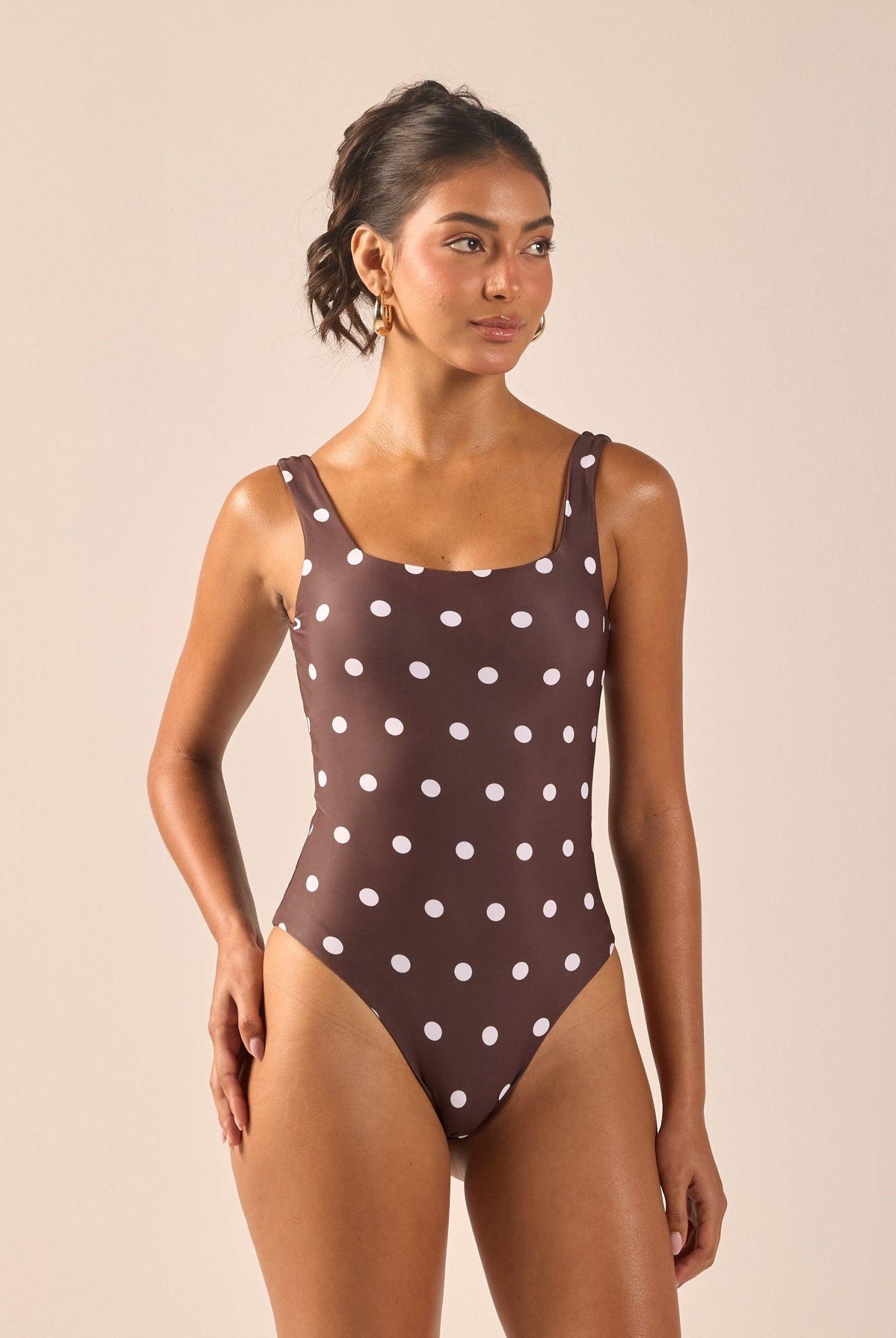 Polka Dot One Piece Swimsuit - shopaleena