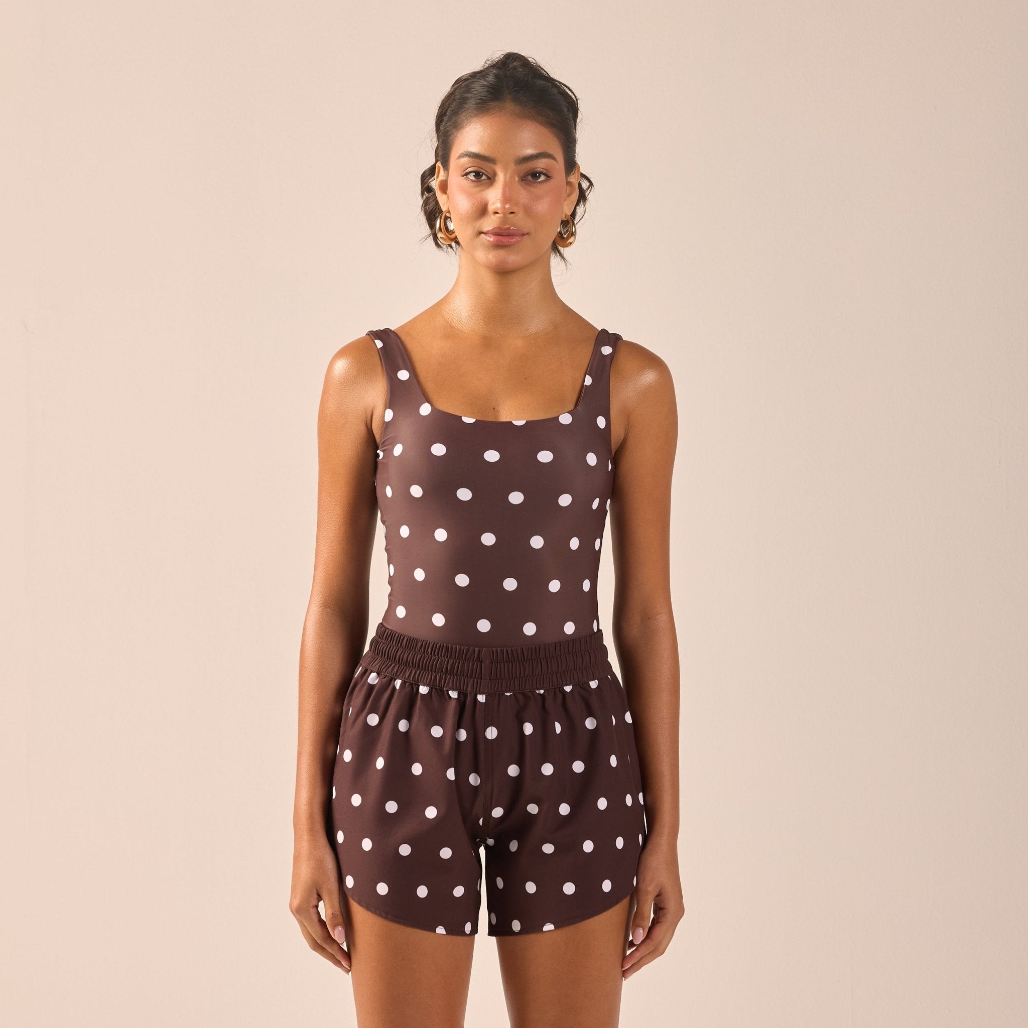 Polka Dot Swim Shorts - shopaleena