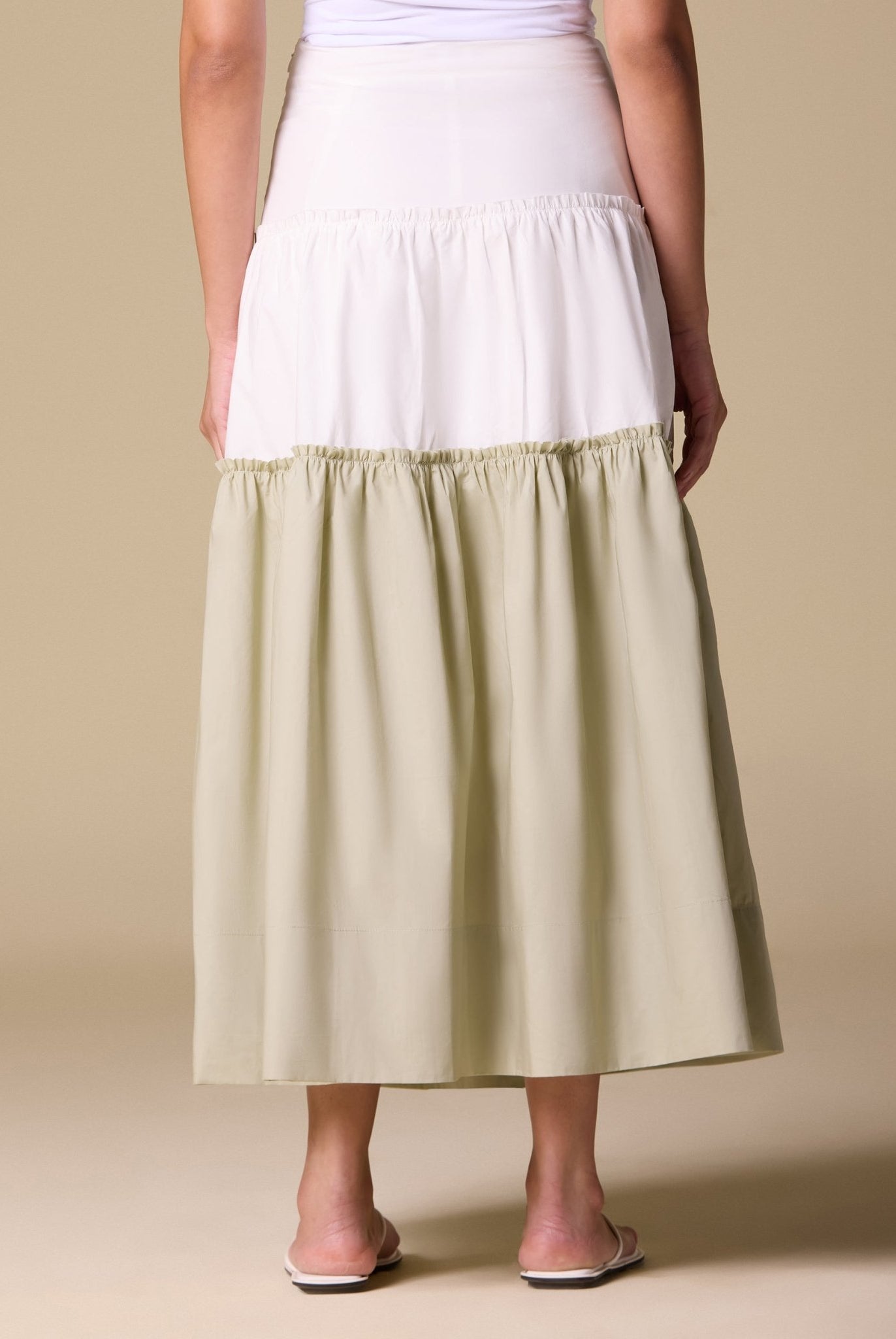 Poplin A - Line Maxi Skirt - shopaleena