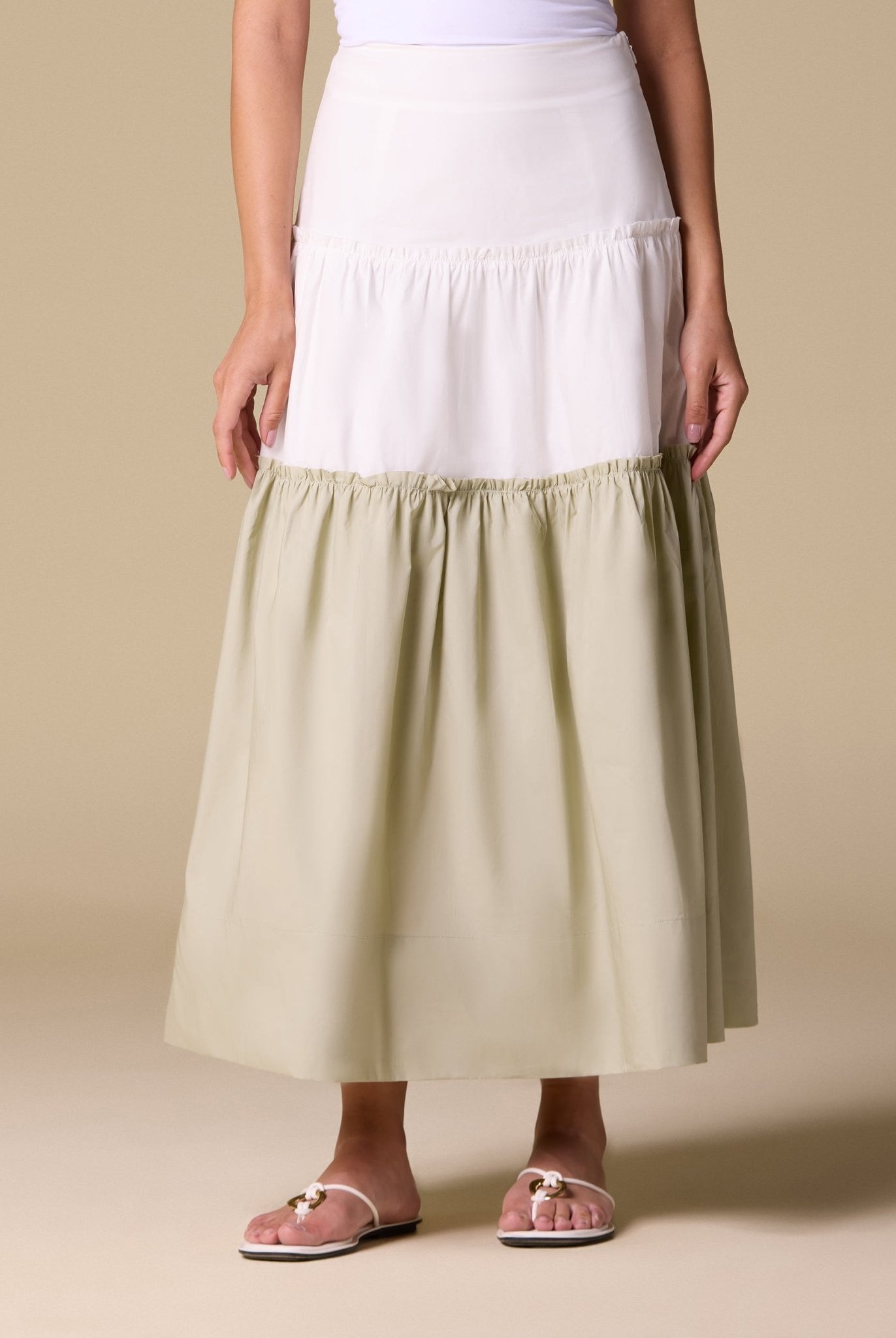 Poplin A - Line Maxi Skirt - shopaleena