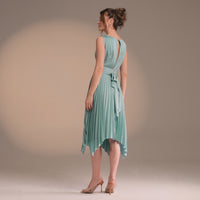 Wrap Sleeveless Midi Dress