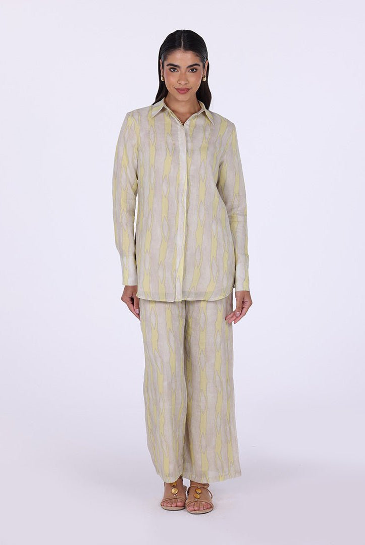 Printed Cotton Long Sleeves Shirt - shopaleena