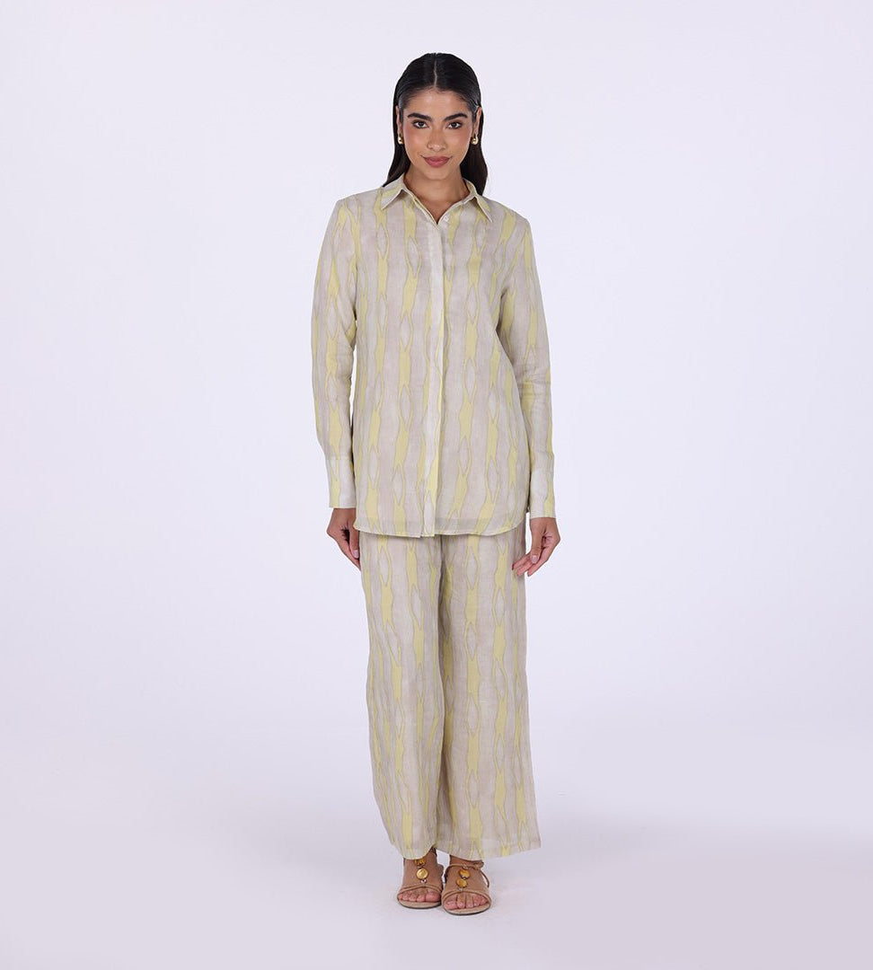 Printed Cotton Long Sleeves Shirt - shopaleena