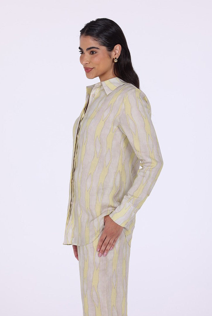 Printed Cotton Long Sleeves Shirt - shopaleena