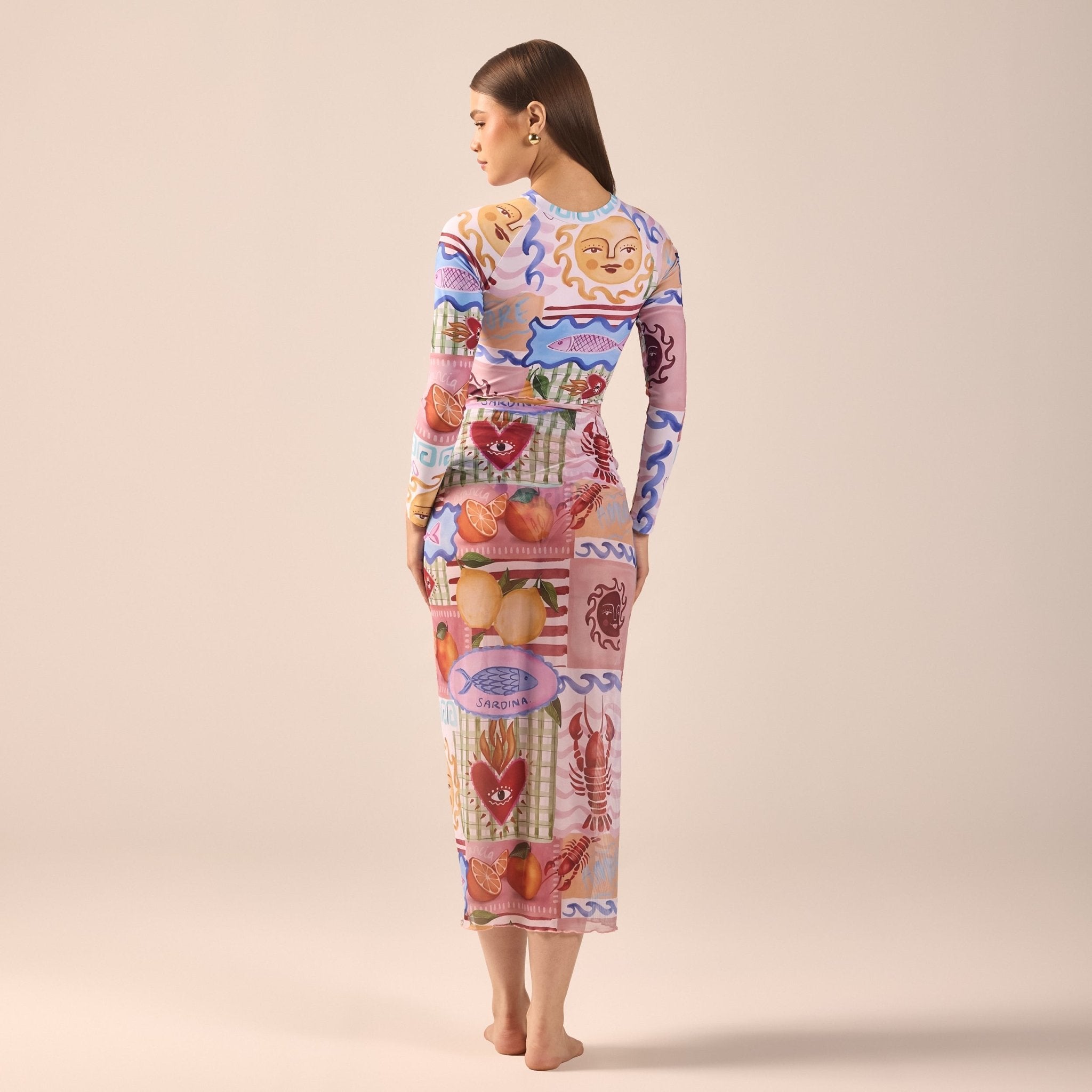 Printed Maxi Beach Skirt - shopaleena