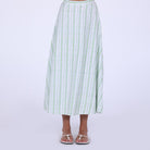 Printed Twill A - Line Skirt - shopaleena