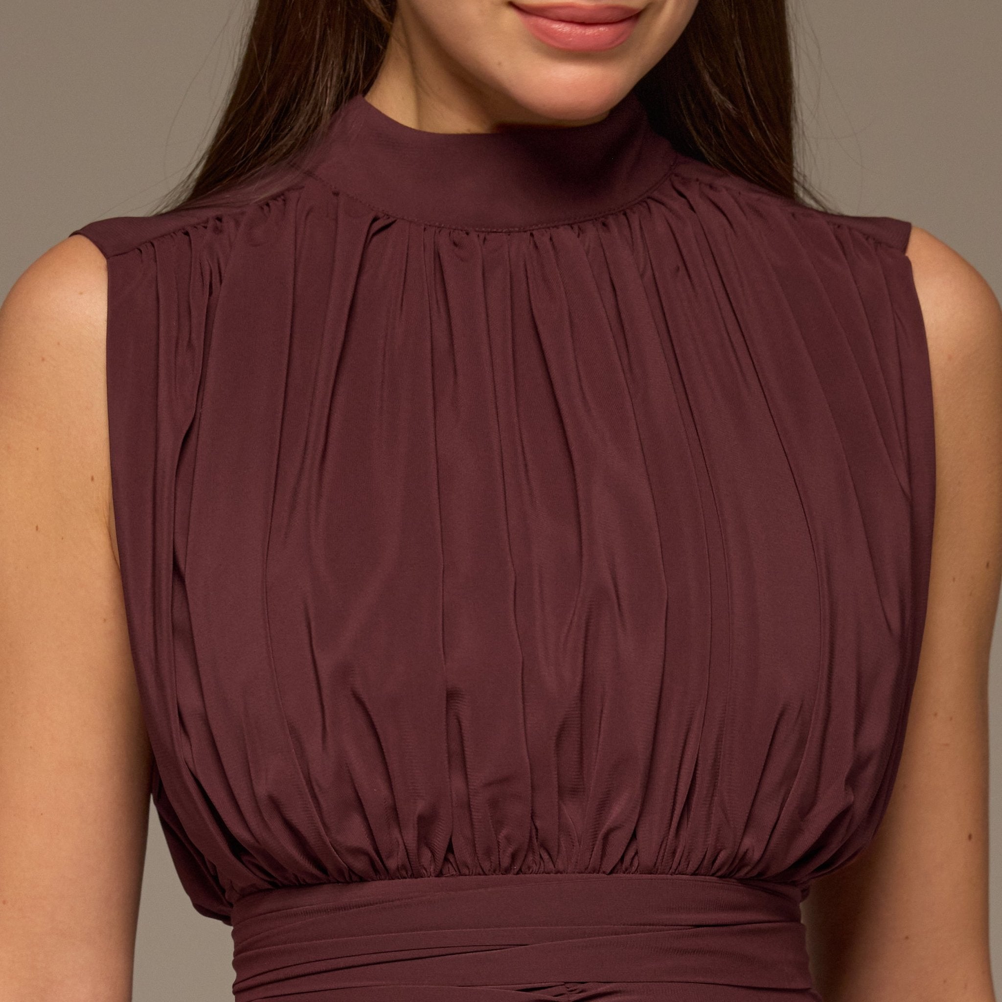 Purple Chiffon Midi Dress - shopaleena