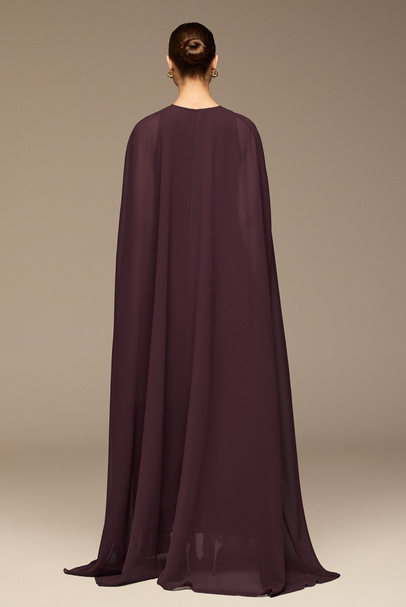 Purple Chiffon Ruffle Maxi Dress - shopaleena