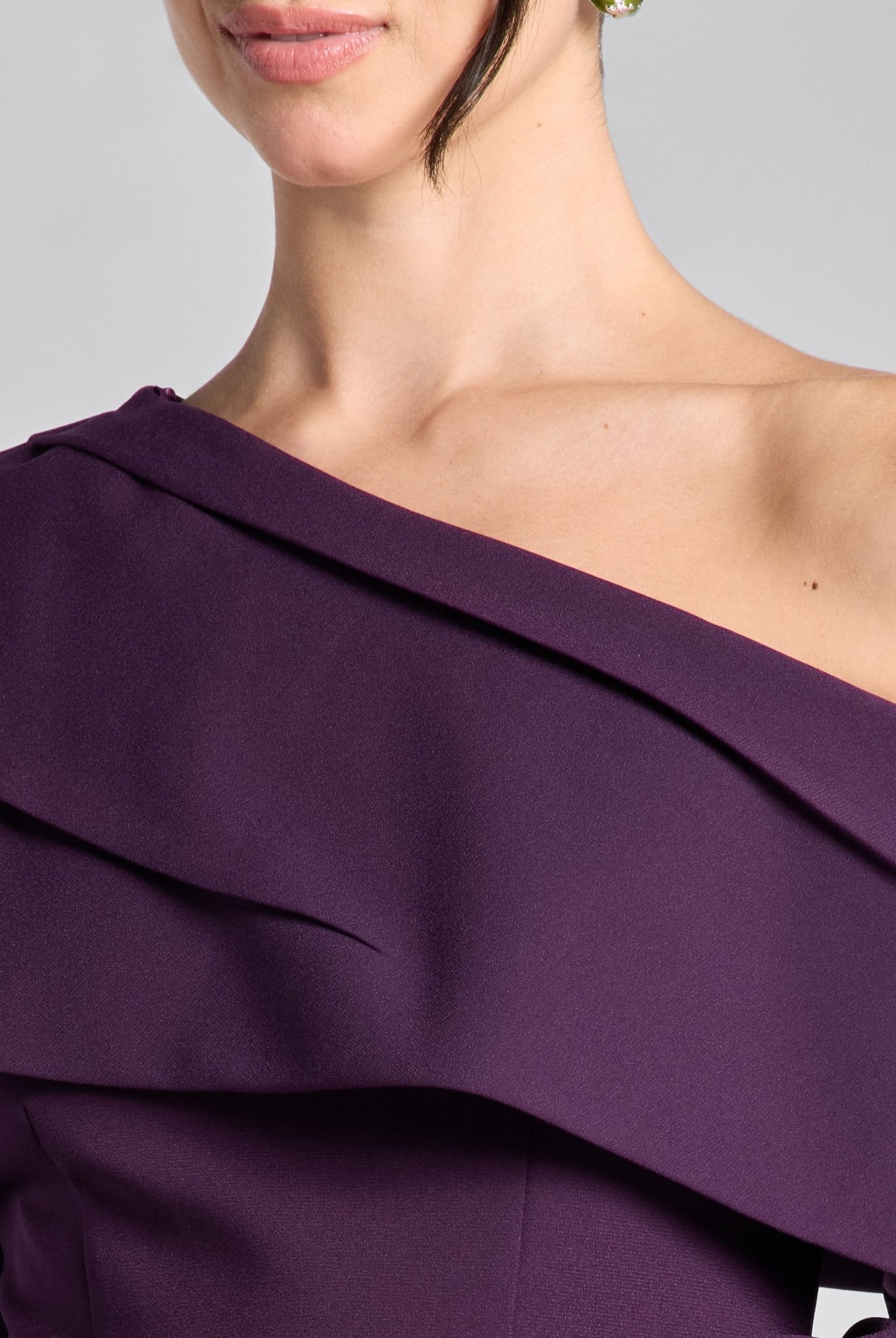 Purple Dropped Shoulder Long Sleeve Top - shopaleena