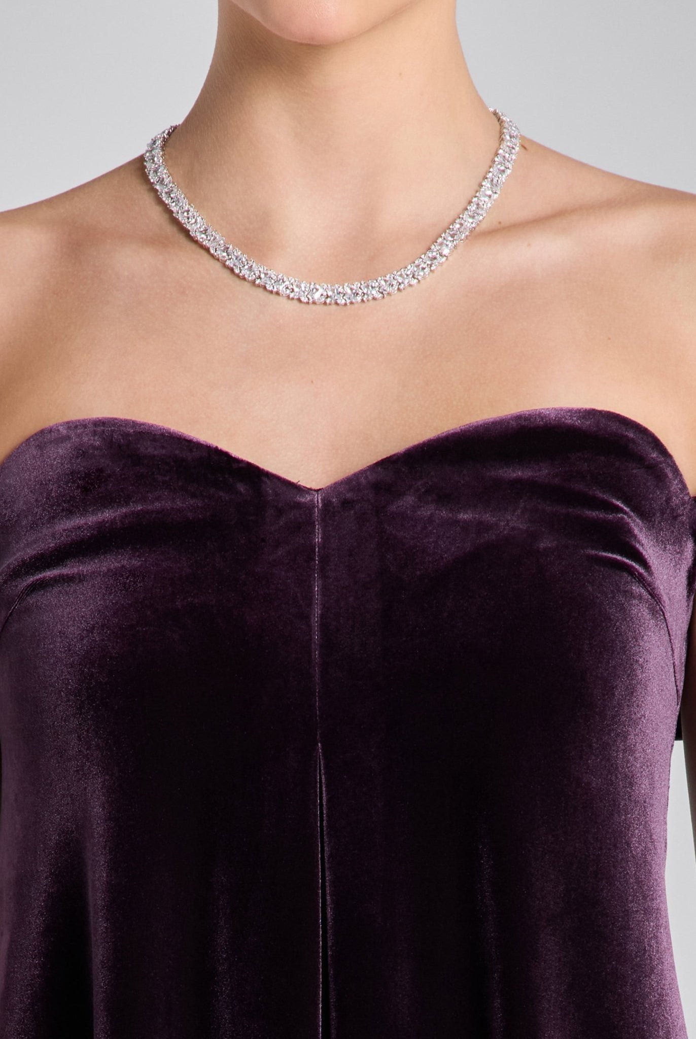 Purple Off Shoulder Sweetheart Neckline Velvet Gown - shopaleena