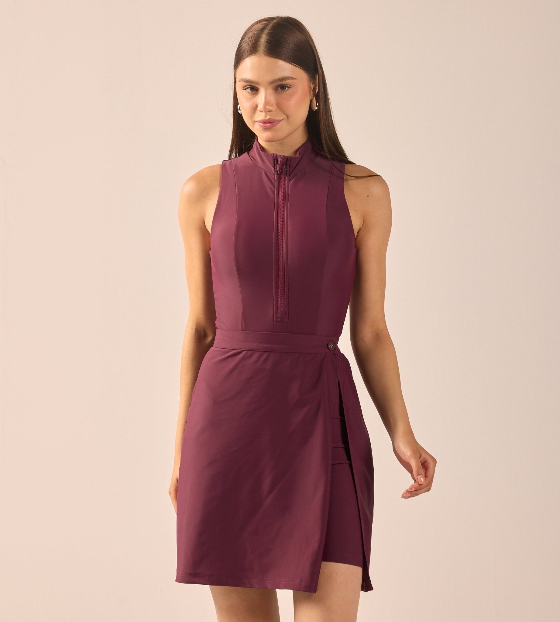 Purple Straight Swim Skirt - shopaleena