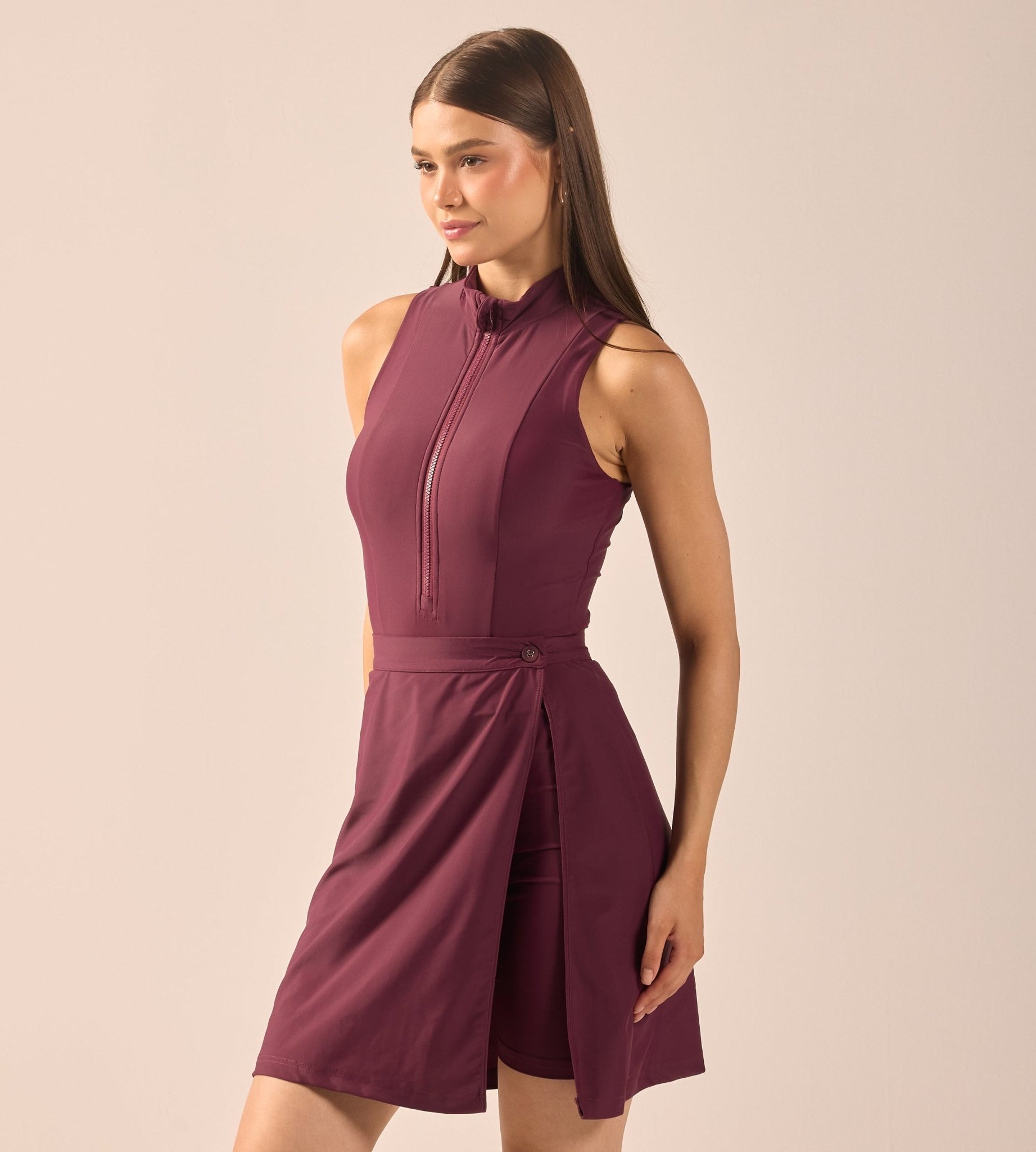 Purple Straight Swim Skirt - shopaleena