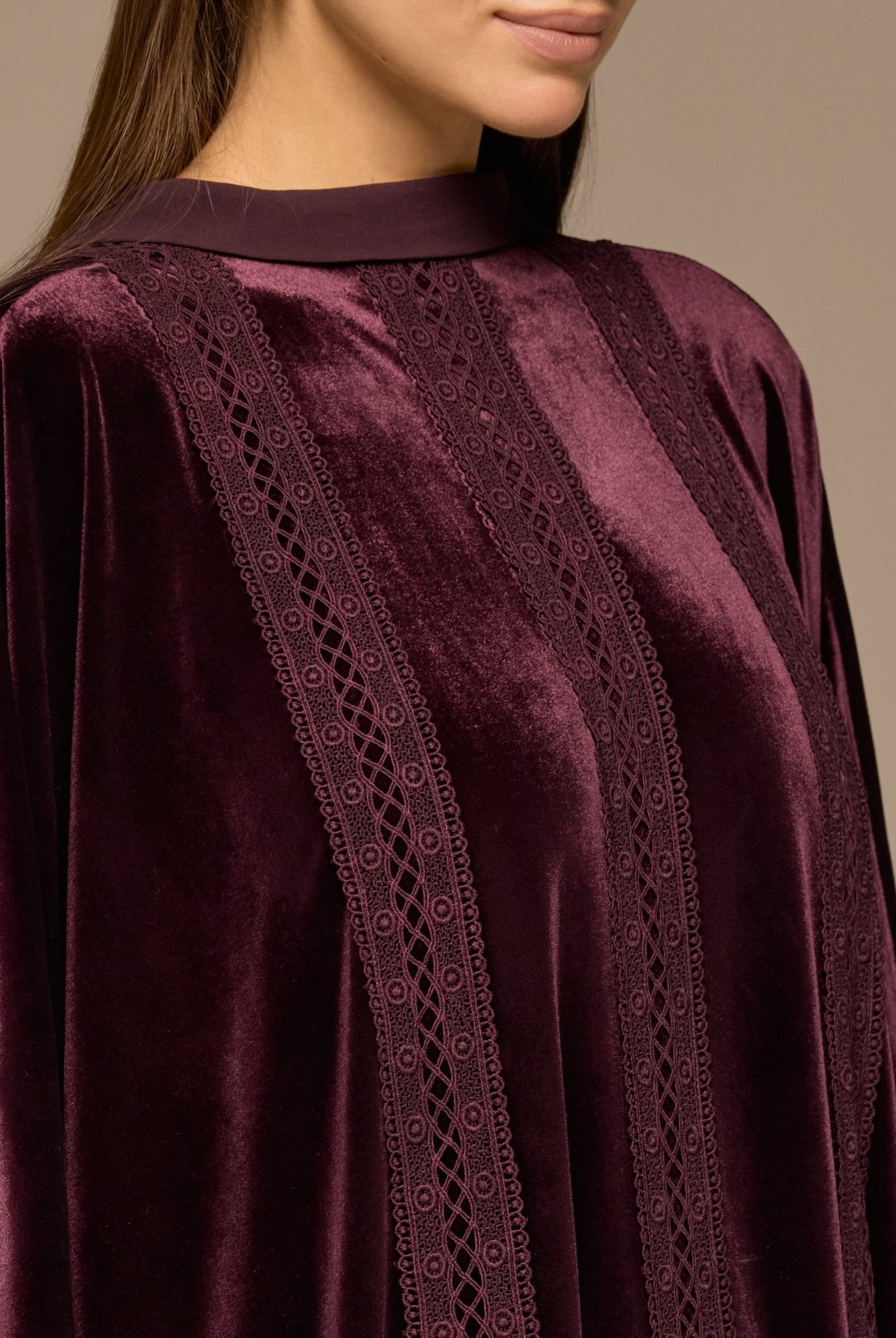 Purple Velvet Flowy Maxi Dress - shopaleena